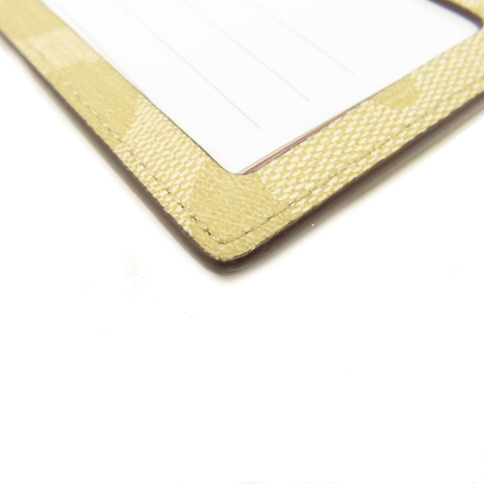COACH 塗層帆布Card Case銀扣卡片套粉紅色/啡色