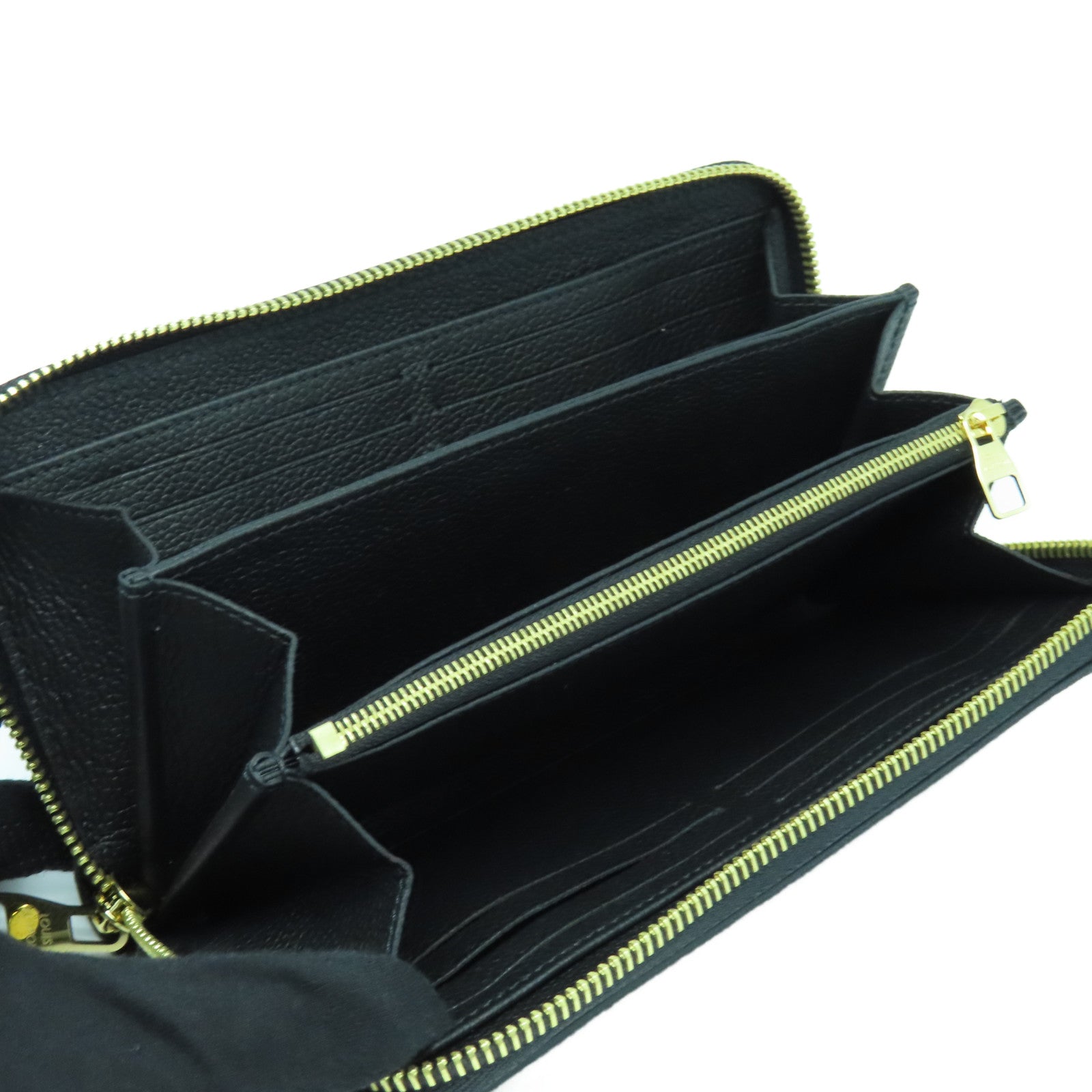 LOUIS VUITTON Monogram Empreinte Long Wallet金扣长钱包黑色