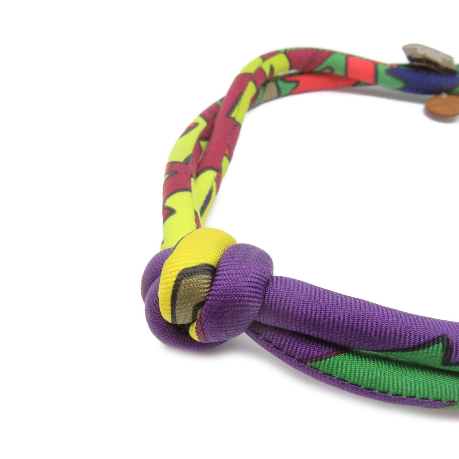HERMES Silk Bride Silk Necklace Necklace Colorful