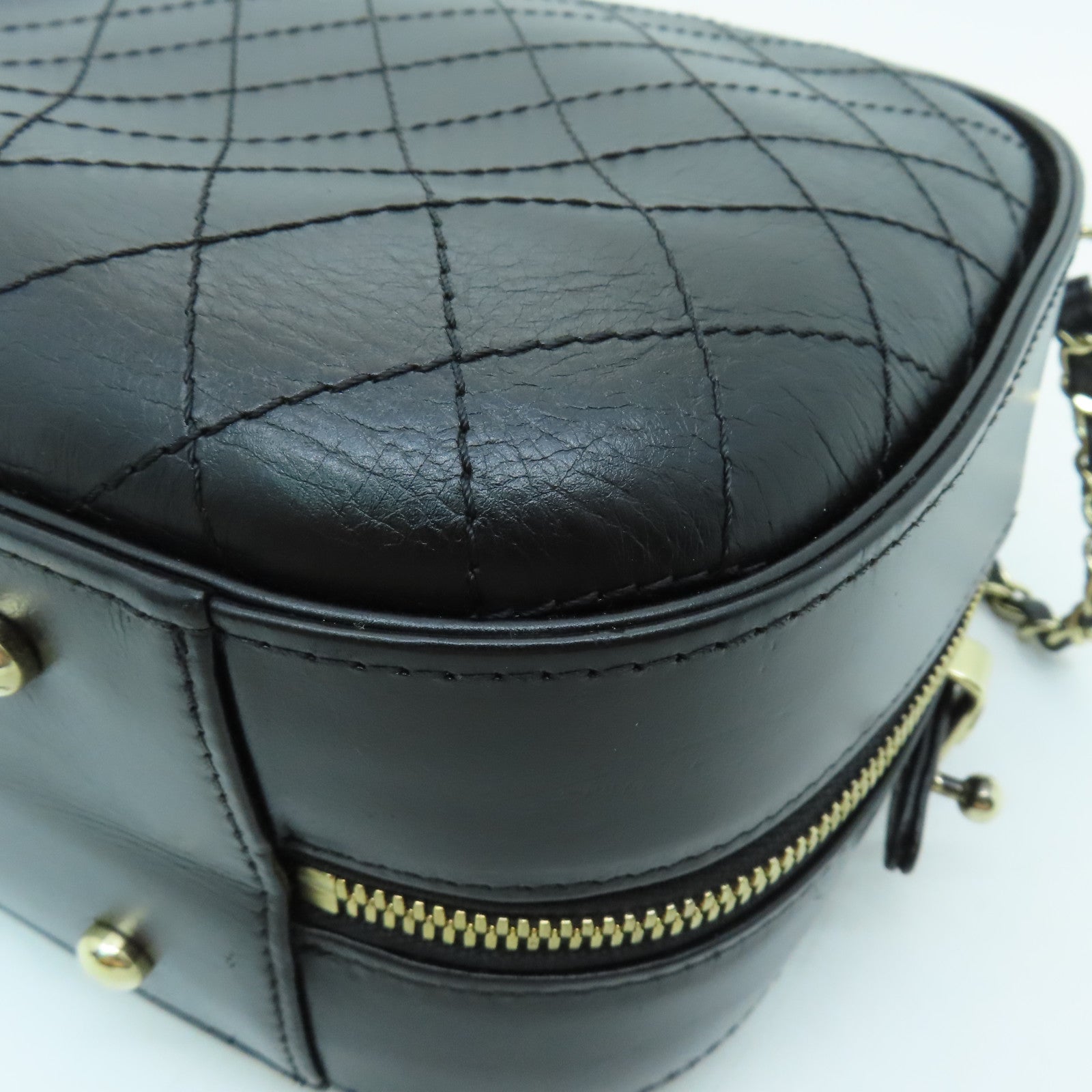 CHANEL 【激減優惠】菱格牛皮皮革Chain Shoulder Bag金扣鏈帶肩背袋黑色