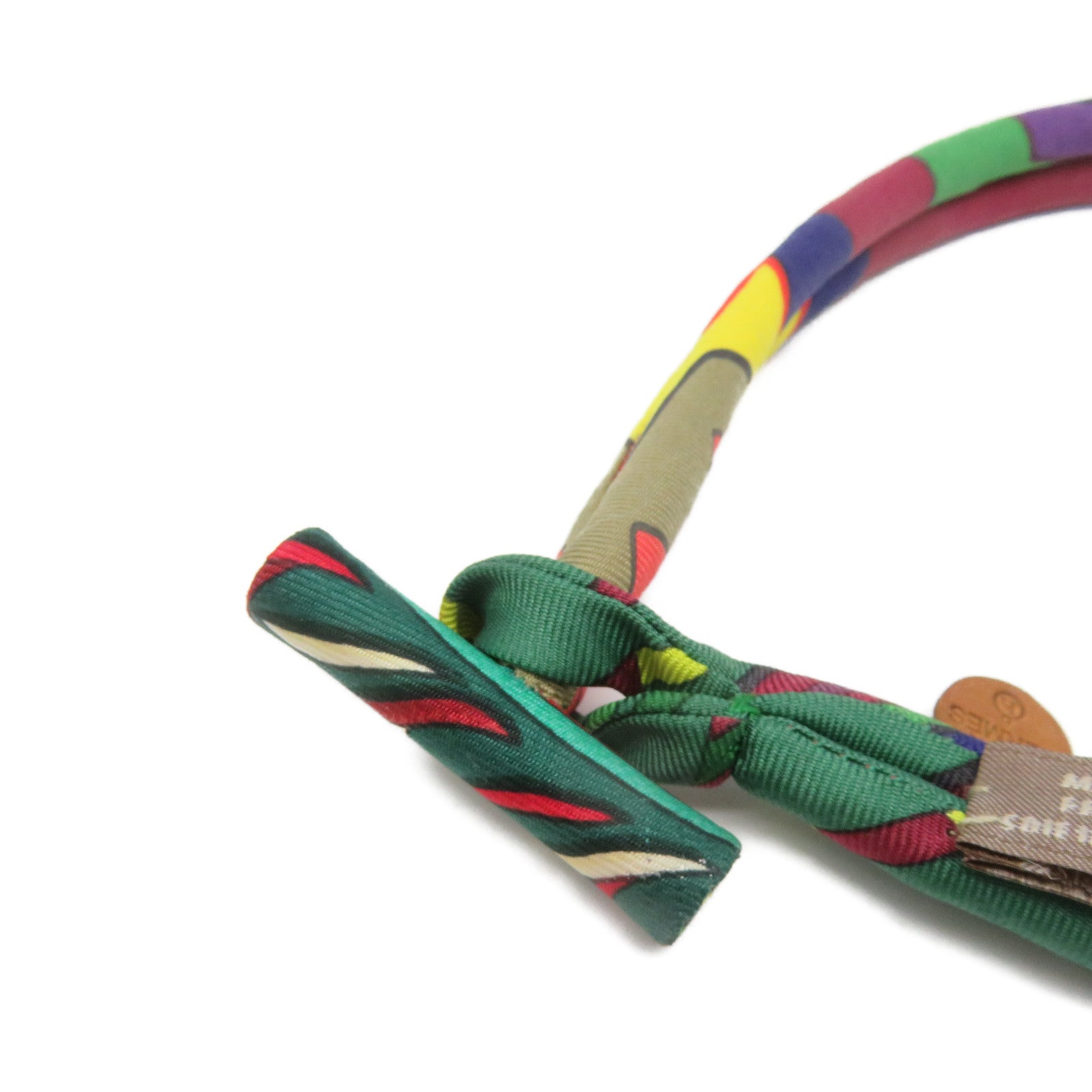 HERMES Silk Bride Silk Necklace Necklace Colorful