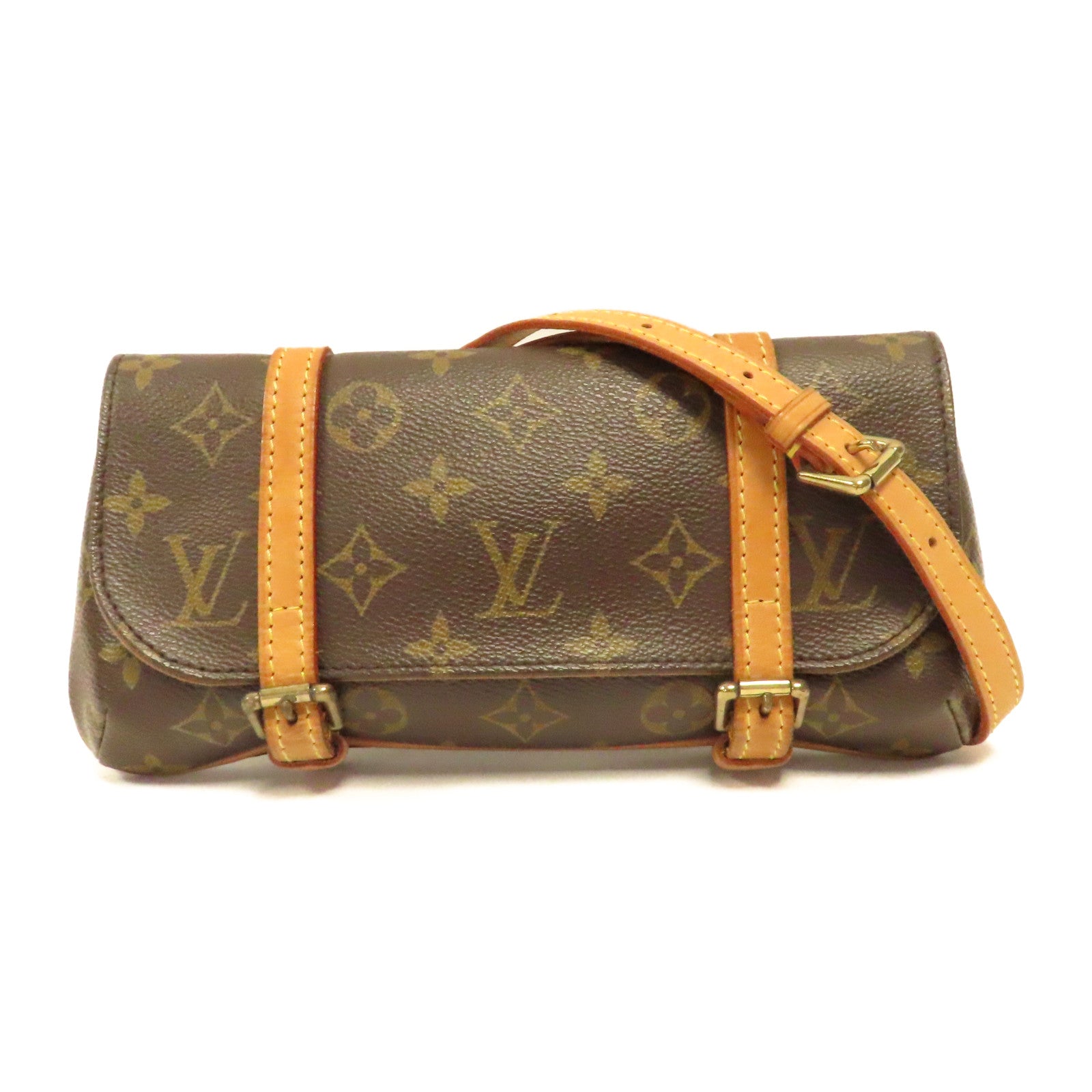 LOUIS VUITTON Monogram Pochette Marelle Bum金扣啡色