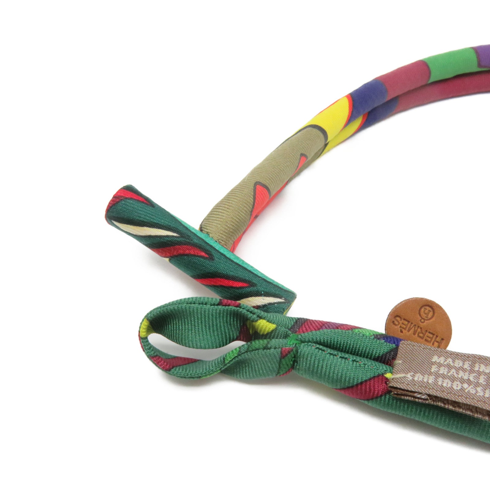 HERMES Silk Bride Silk Necklace Necklace Colorful