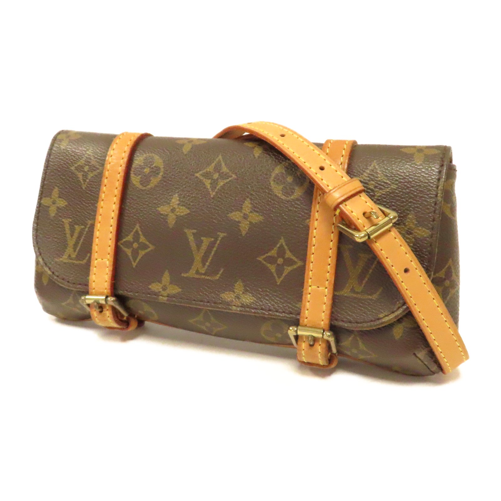 LOUIS VUITTON Monogram Pochette Marelle Bum金扣啡色