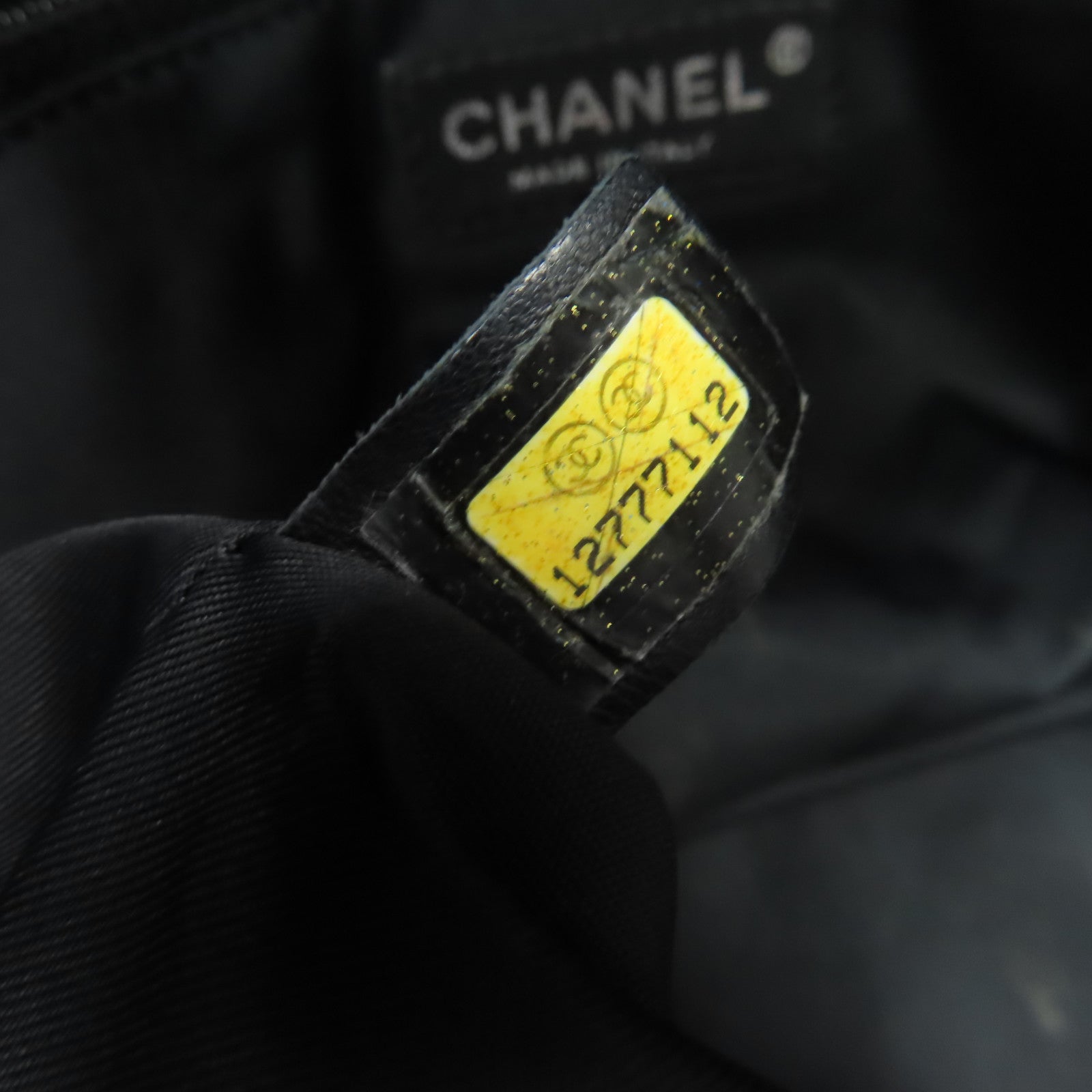 CHANEL 菱格牛皮皮革Handbag手挽袋黑色