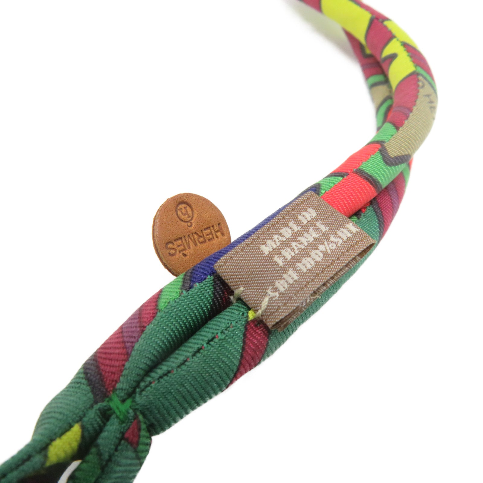 HERMES Silk Bride Silk Necklace Necklace Colorful