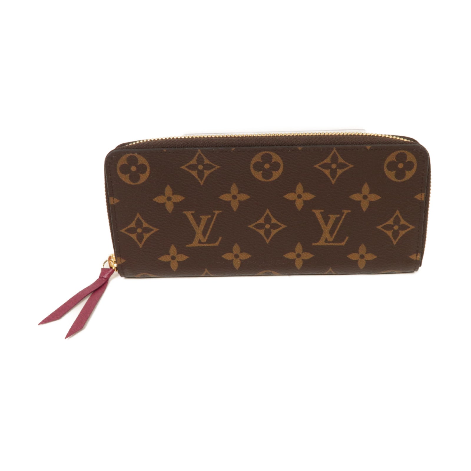 LOUIS VUITTON Monogram Clemence金扣長錢包啡色