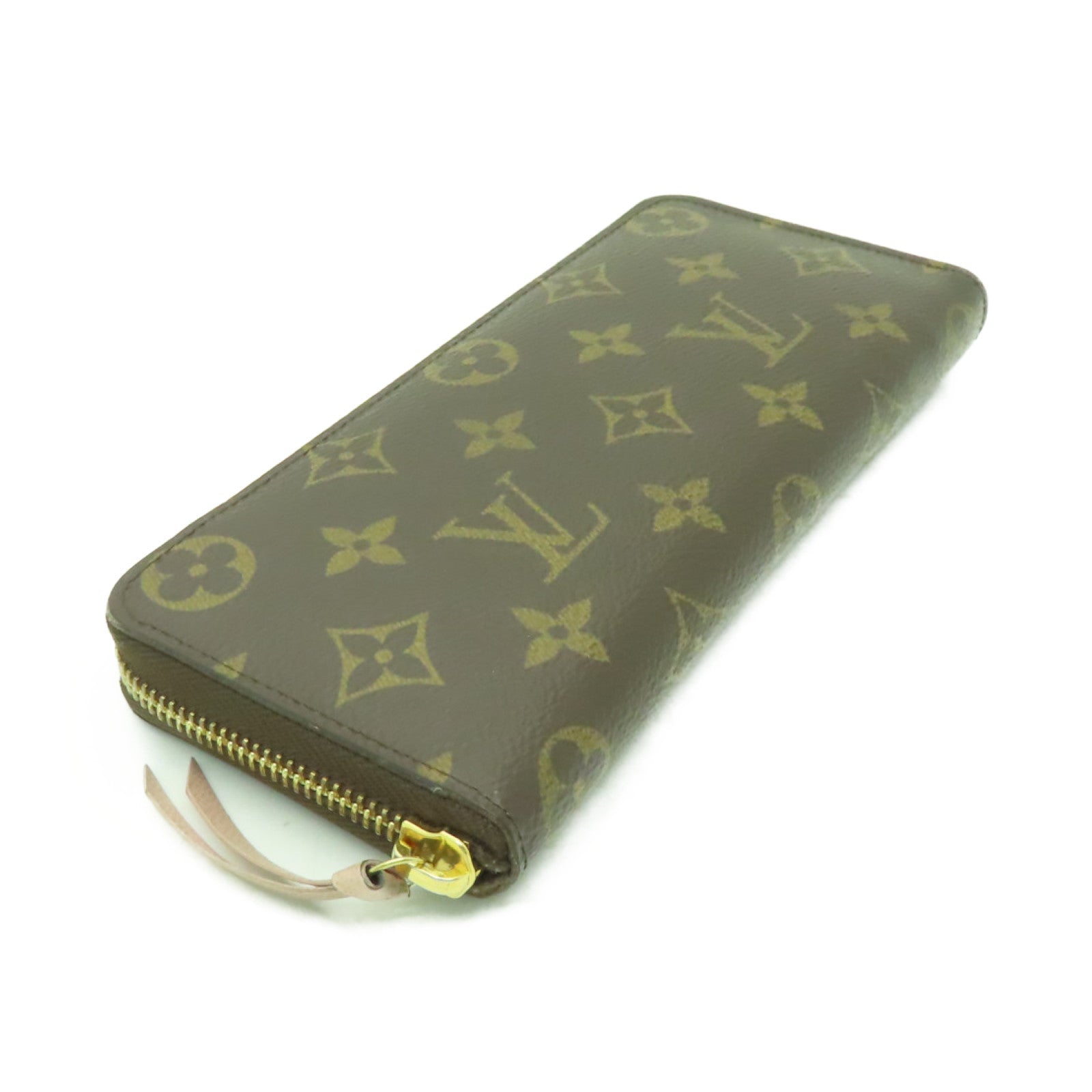 LOUIS VUITTON Monogram Clemence Wallet金扣長錢包啡色/粉紅色