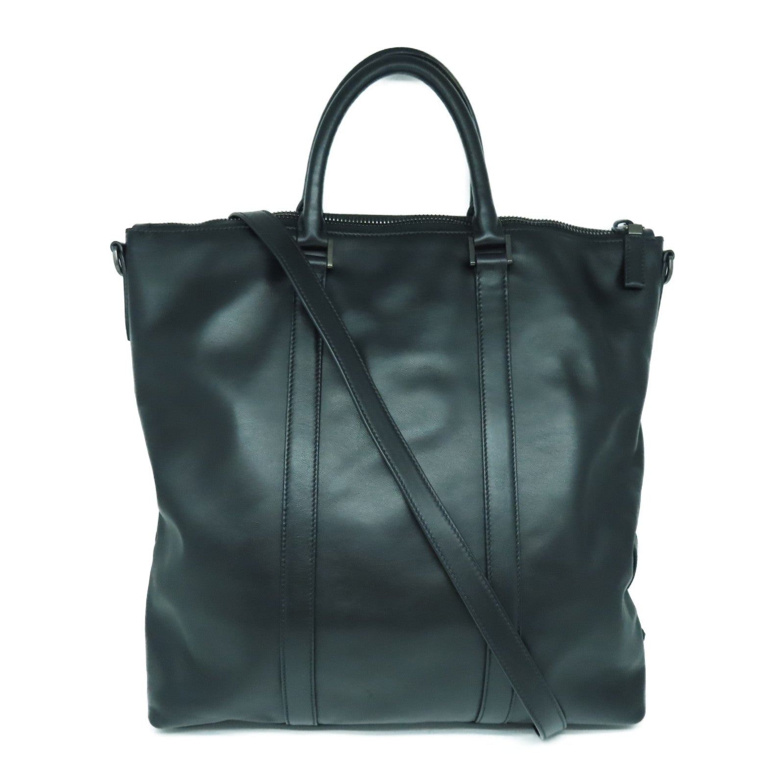 PRADA 牛皮皮革2Way Shoulder手挽肩背两用袋黑色