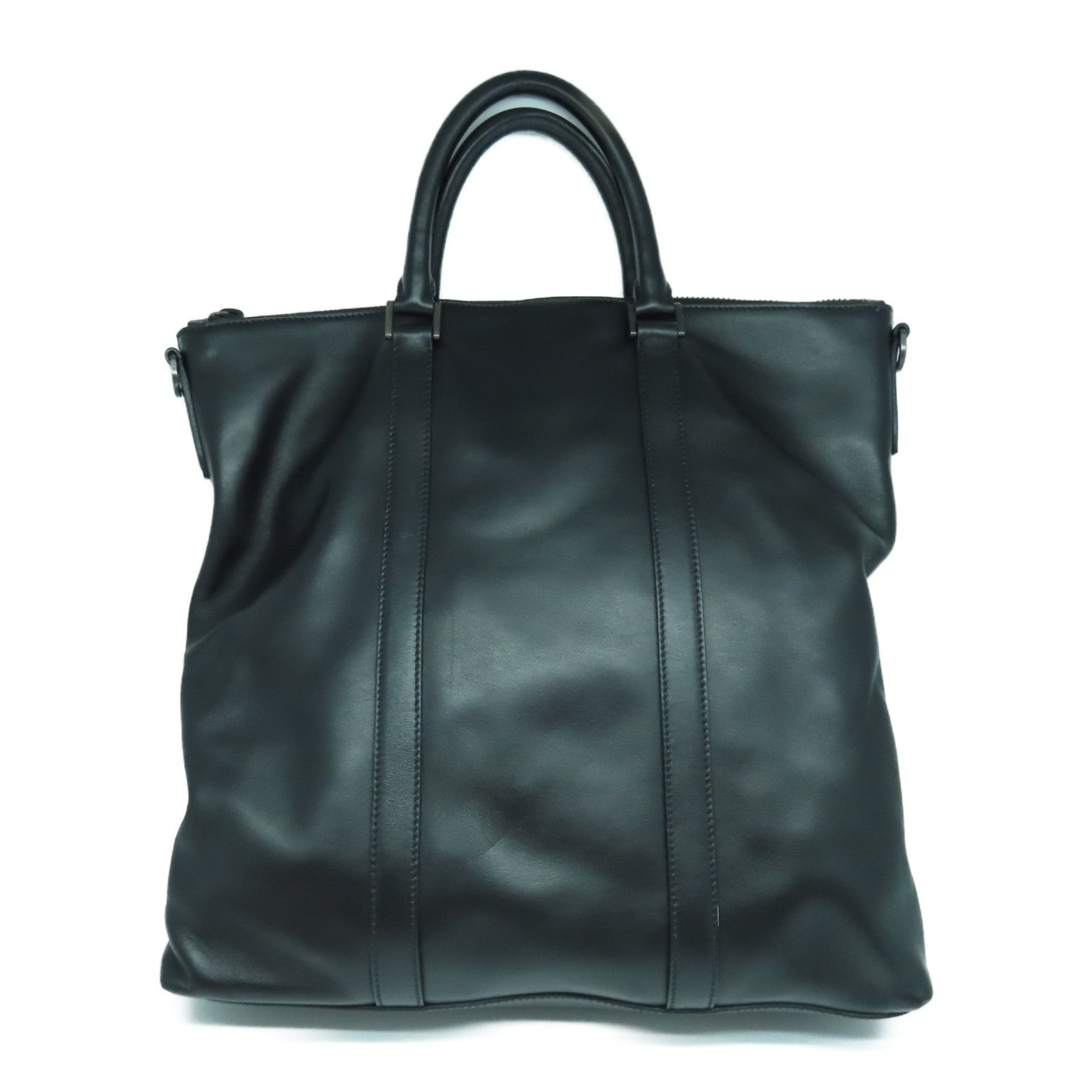 PRADA 牛皮皮革2Way Shoulder手挽肩背两用袋黑色