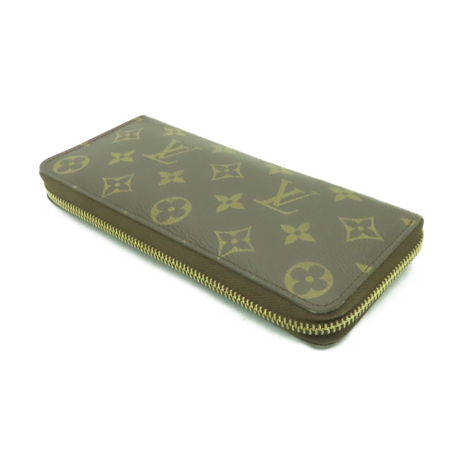 LOUIS VUITTON Monogram Clemence Wallet金扣長錢包啡色/粉紅色
