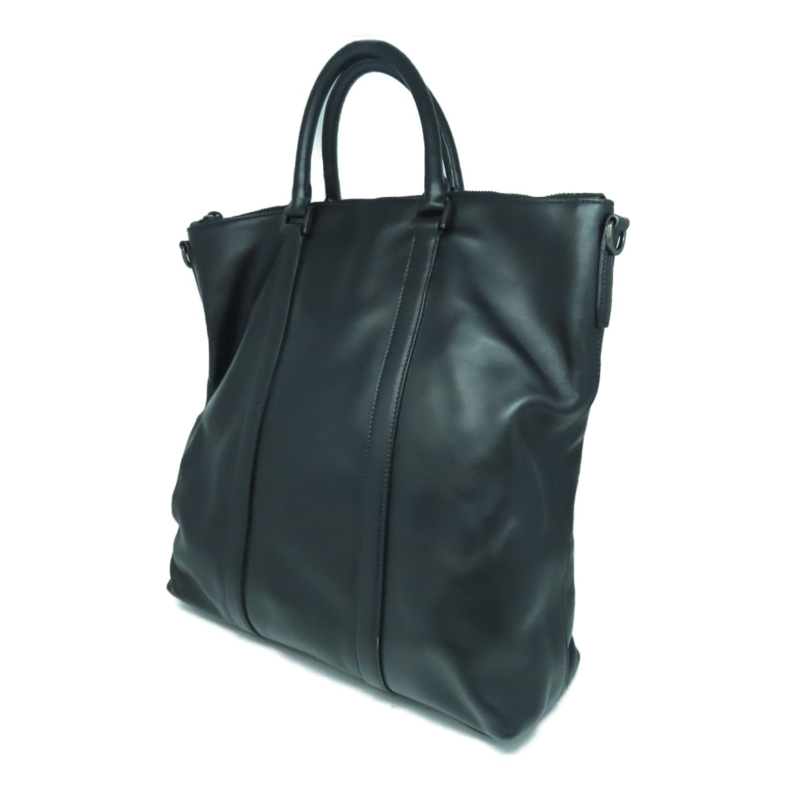 PRADA 牛皮皮革2Way Shoulder手挽肩背两用袋黑色