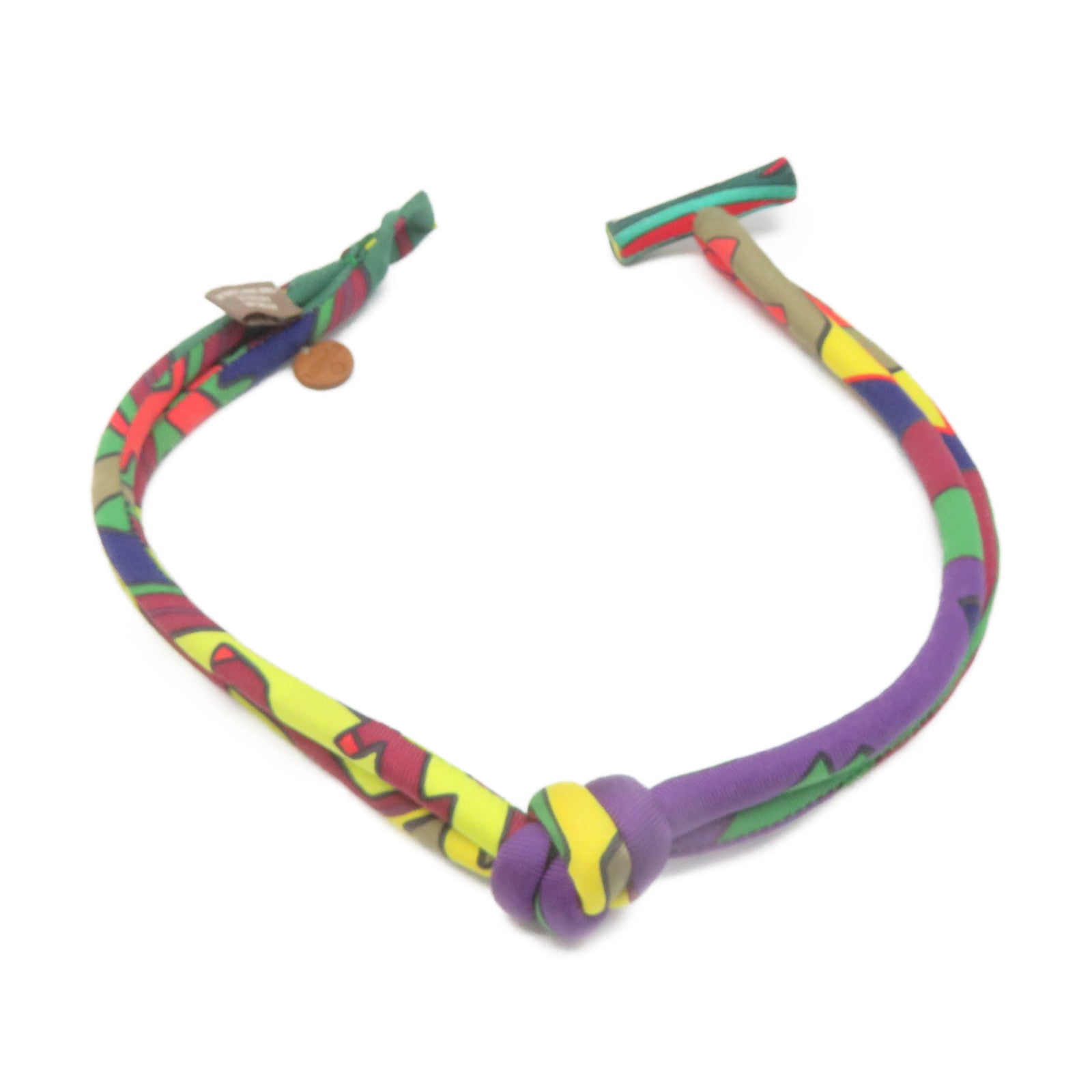 HERMES Silk Bride Silk Necklace Necklace Colorful