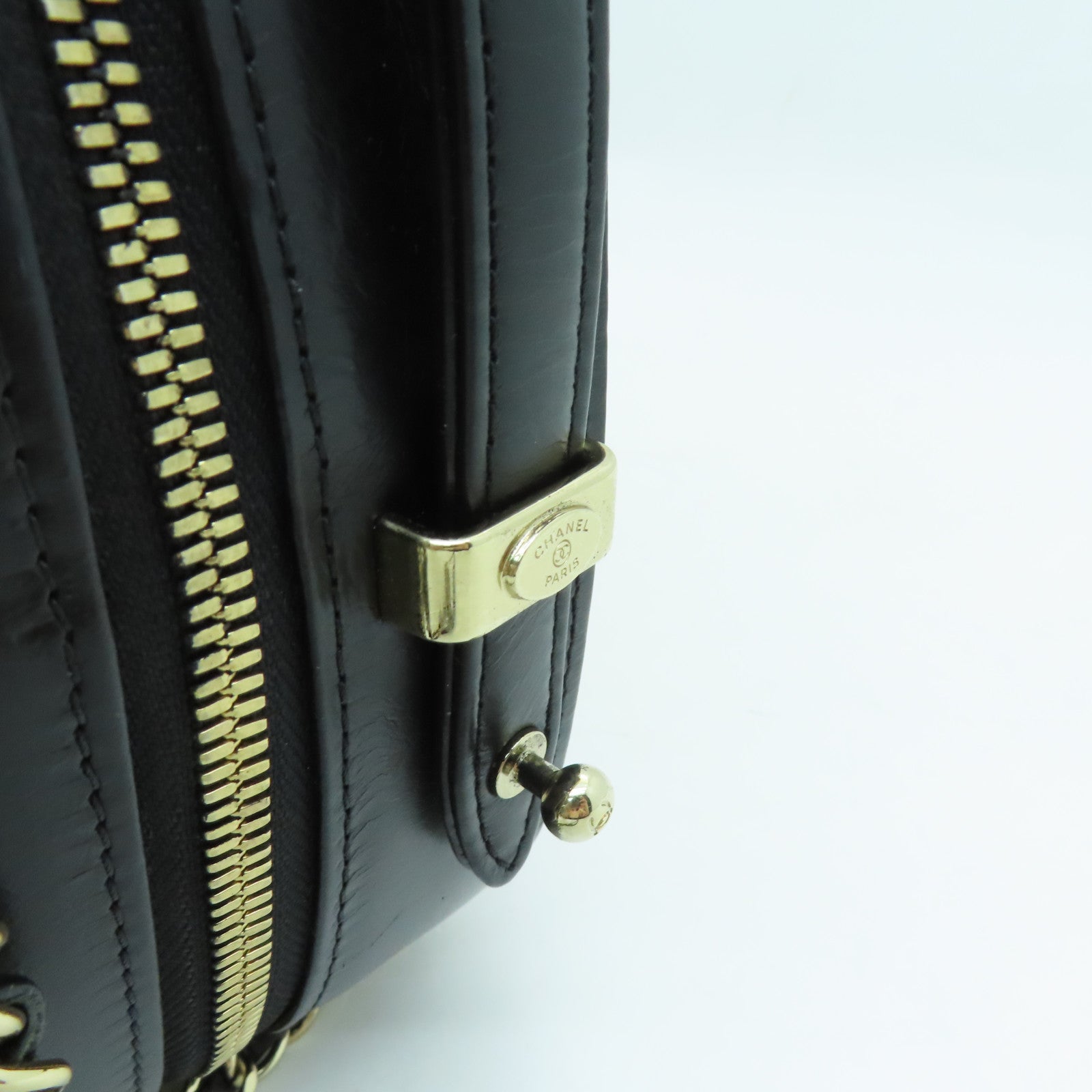 CHANEL 【激減優惠】菱格牛皮皮革Chain Shoulder Bag金扣鏈帶肩背袋黑色