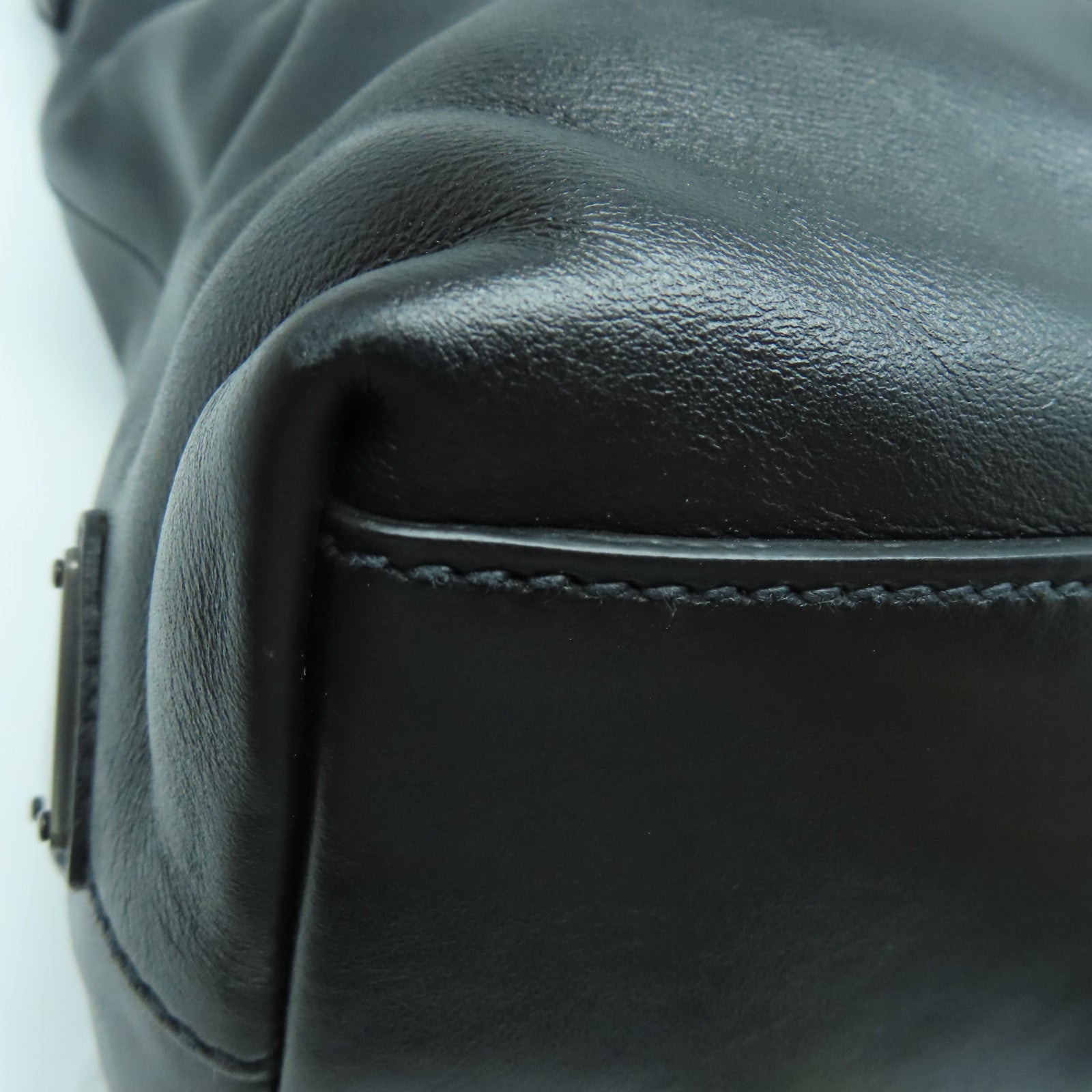 PRADA 牛皮皮革2Way Shoulder手挽肩背两用袋黑色