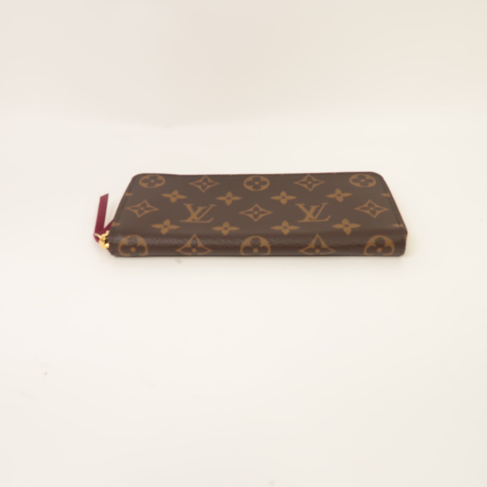 LOUIS VUITTON Monogram Clemence金扣長錢包啡色
