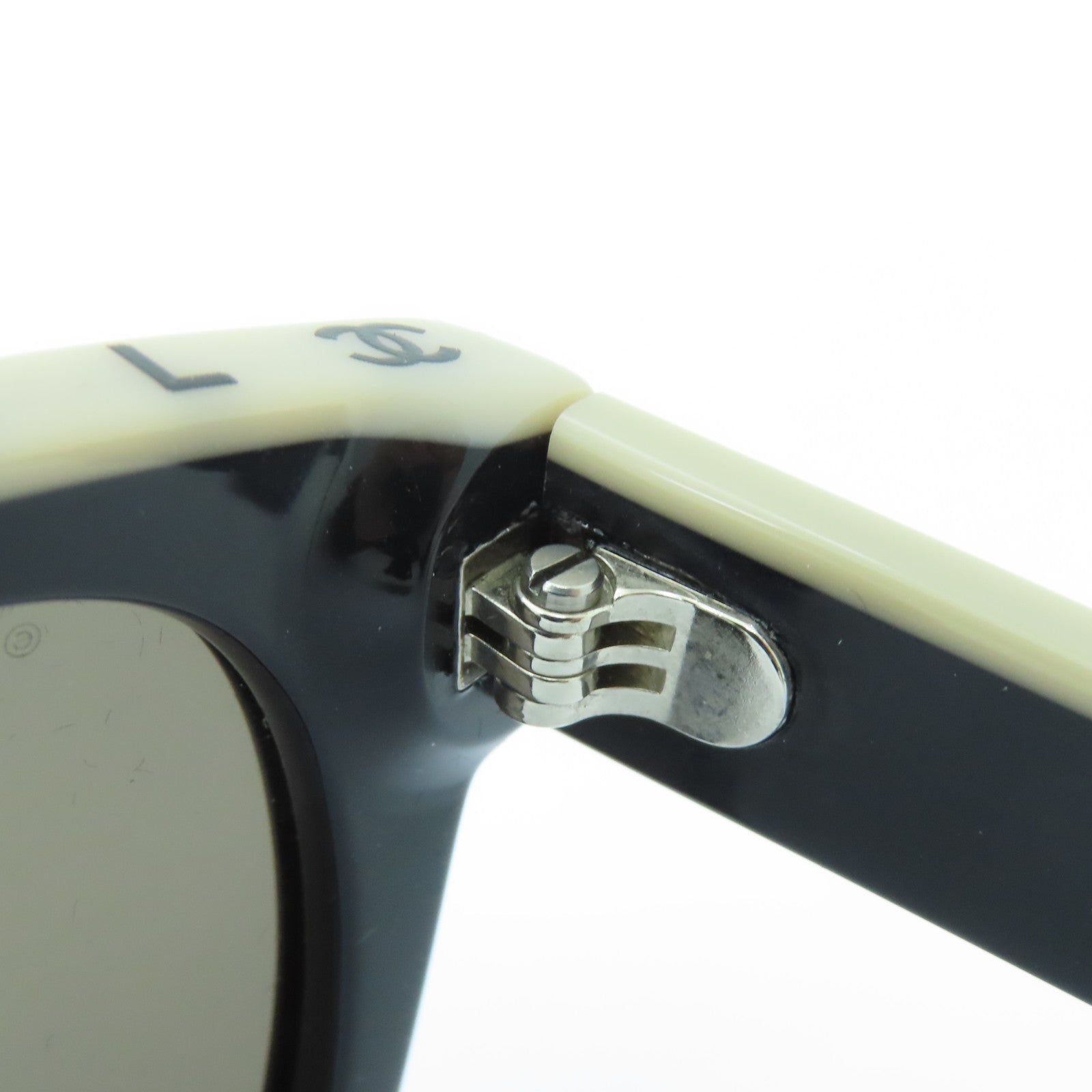 CHANEL PVC Sunglasses太陽眼鏡黑色/白色