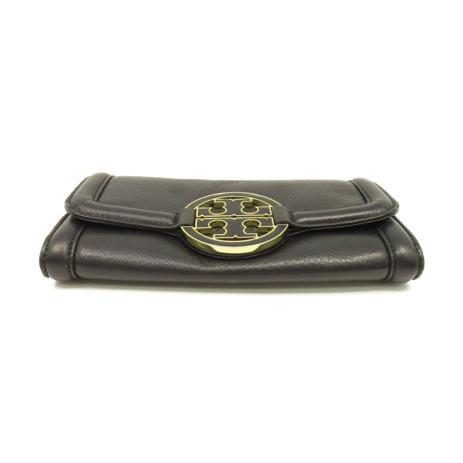 Tory Burch 牛皮皮革Long wallet金扣長錢包黑色