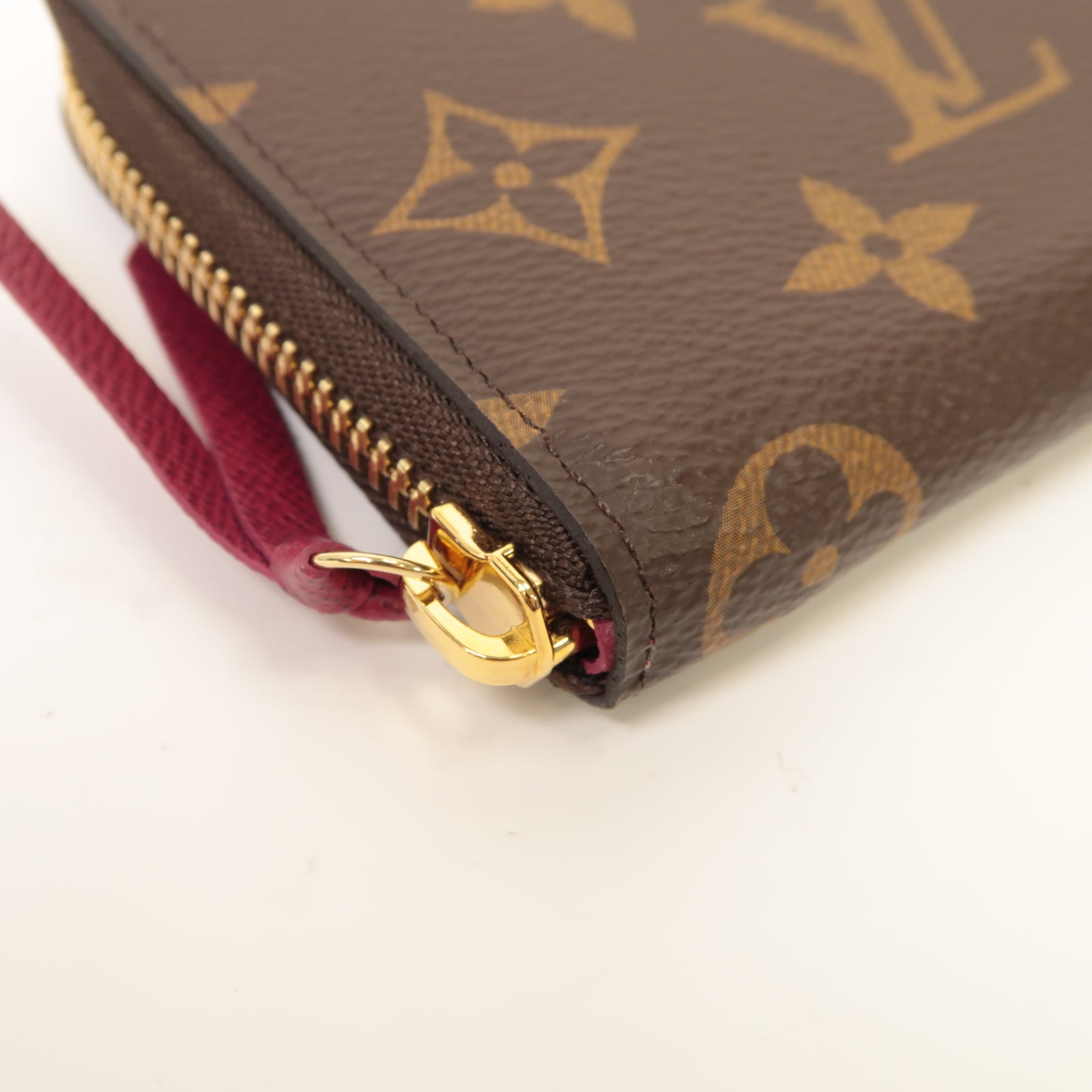 LOUIS VUITTON Monogram Clemence金扣長錢包啡色