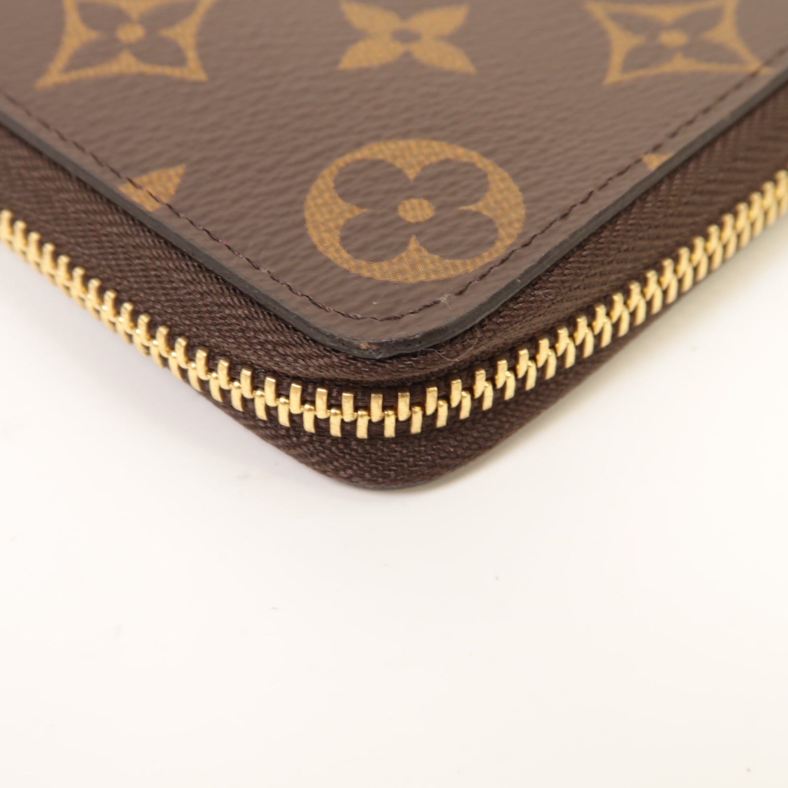 LOUIS VUITTON Monogram Clemence金扣長錢包啡色