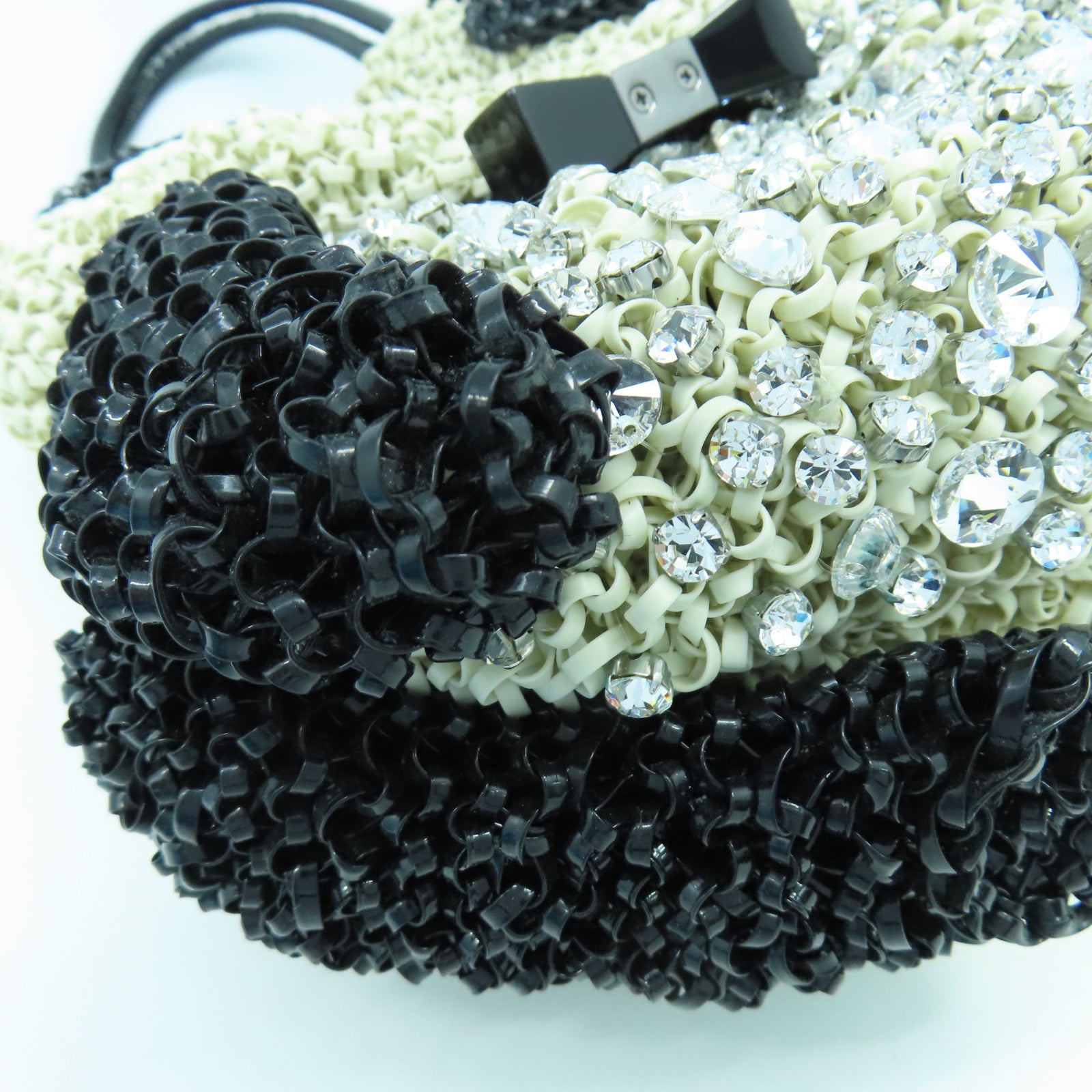 ANTEPRIMA PVC/水晶Panda Hand Bag手挽袋黑色/白色