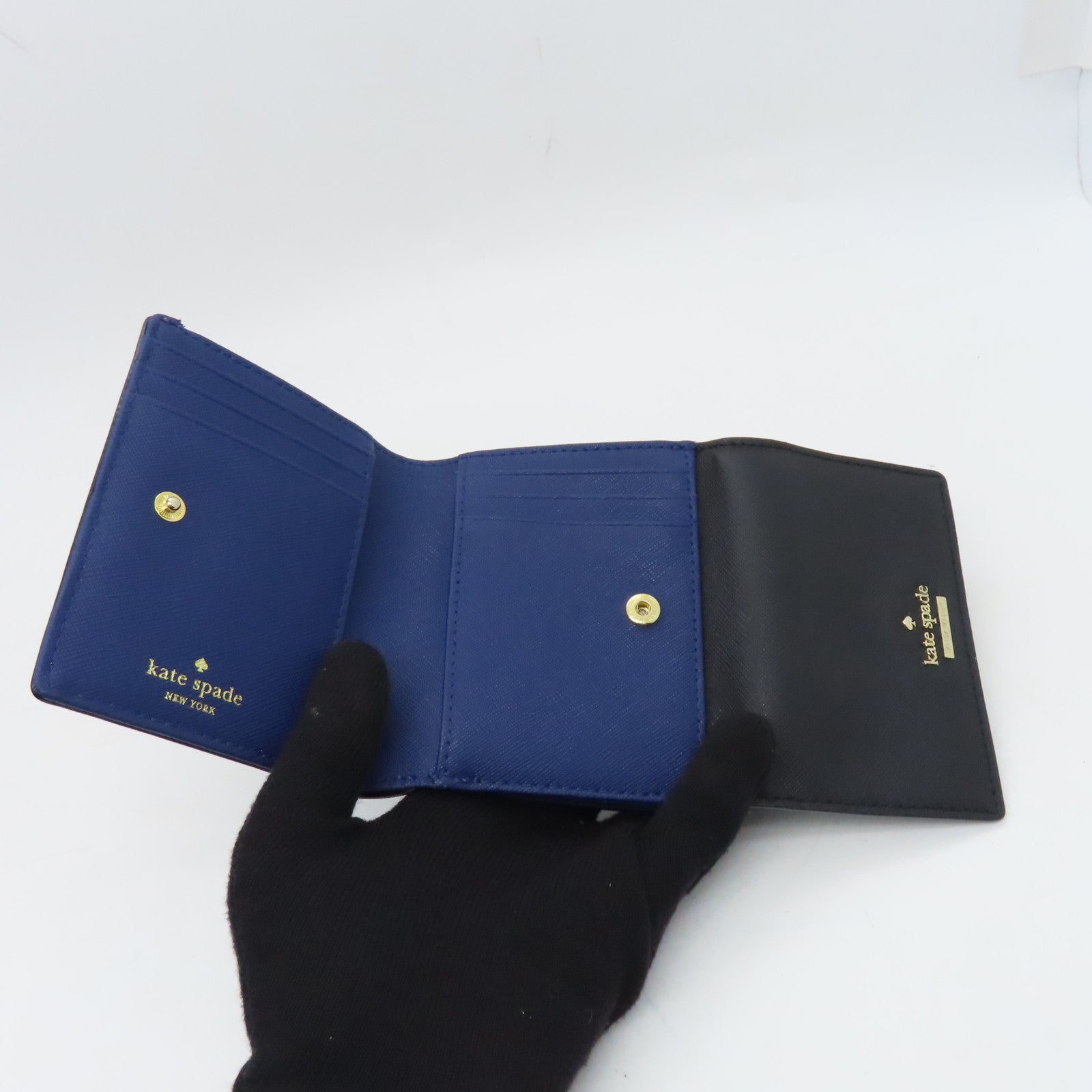 Kate Spade Wallet金扣錢包黑色藍色