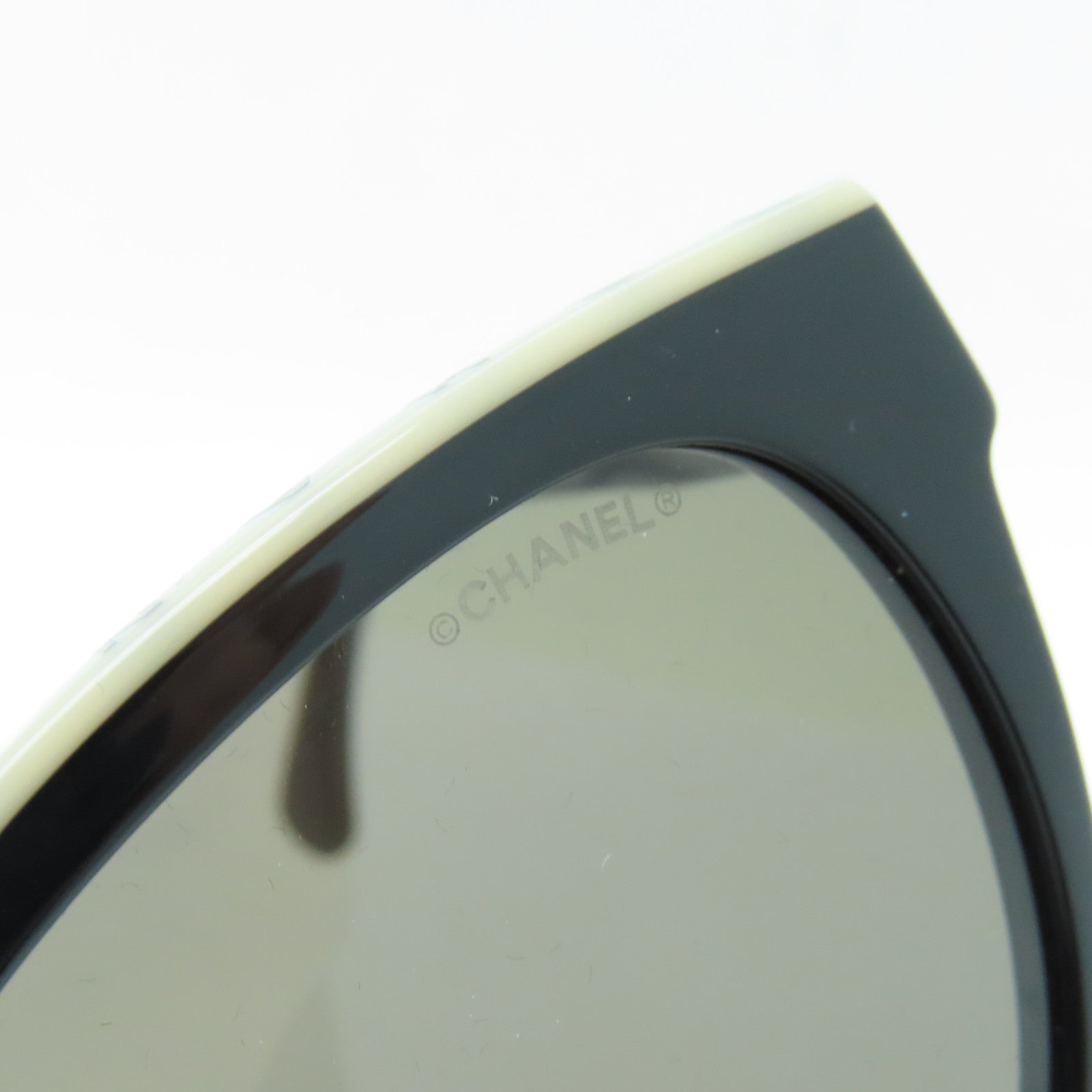 CHANEL PVC Sunglasses太陽眼鏡黑色/白色