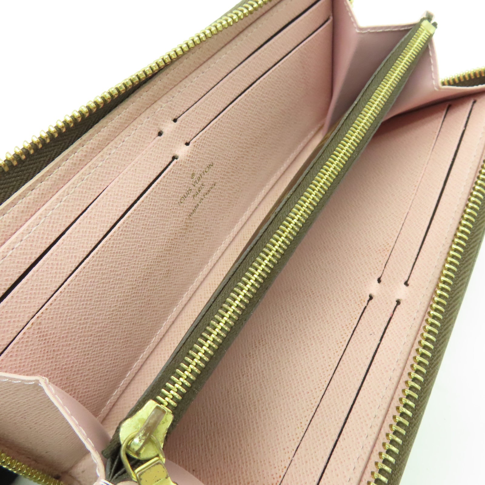 LOUIS VUITTON Monogram Clemence Wallet金扣長錢包啡色/粉紅色