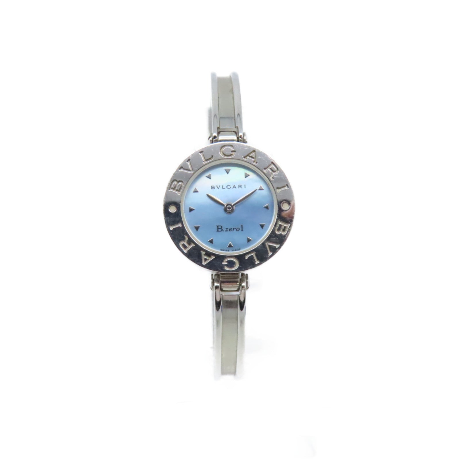 BVLGARI B.zero 1 Watch不鏽鋼石英機芯手錶淺藍色/銀色