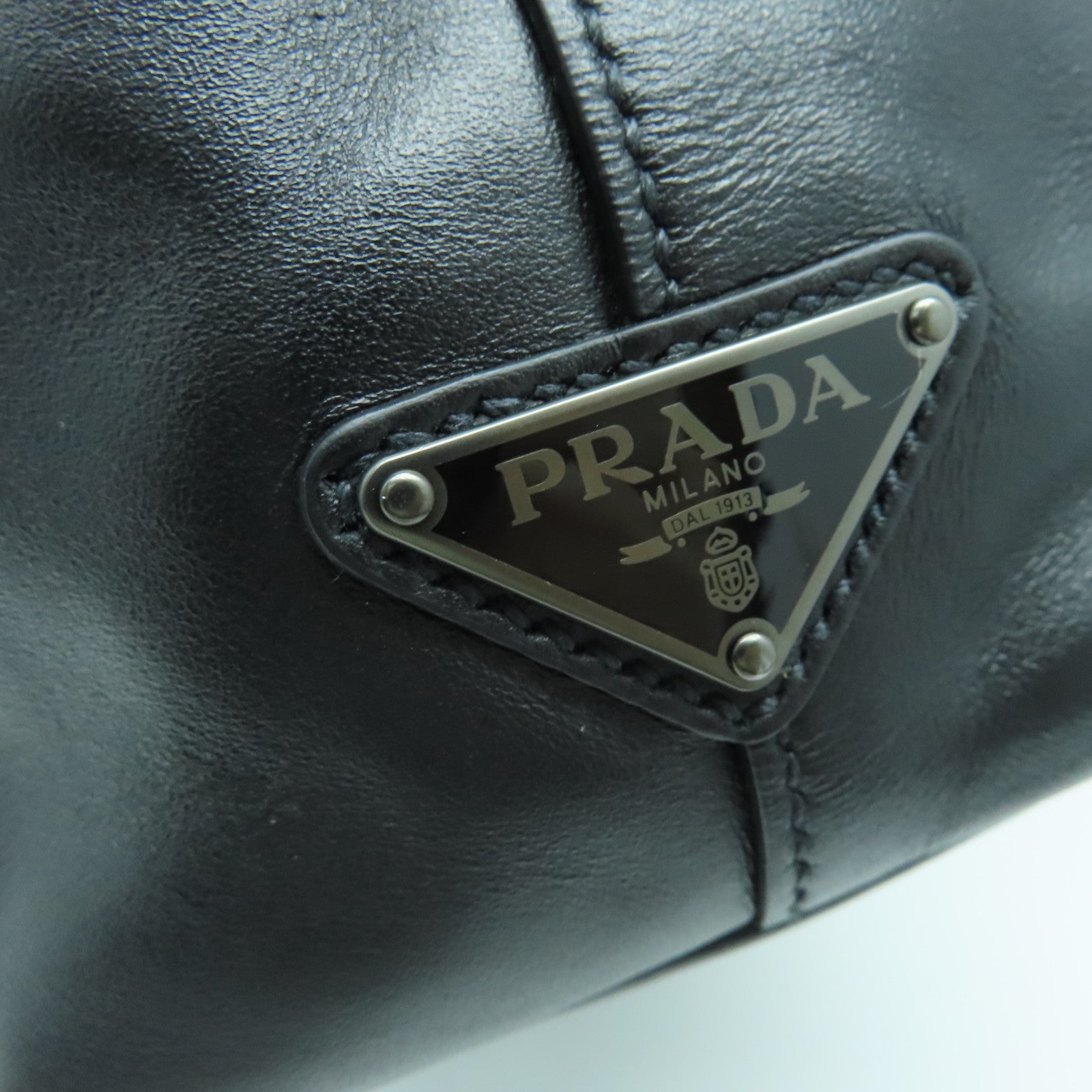 PRADA 牛皮皮革2Way Shoulder手挽肩背两用袋黑色