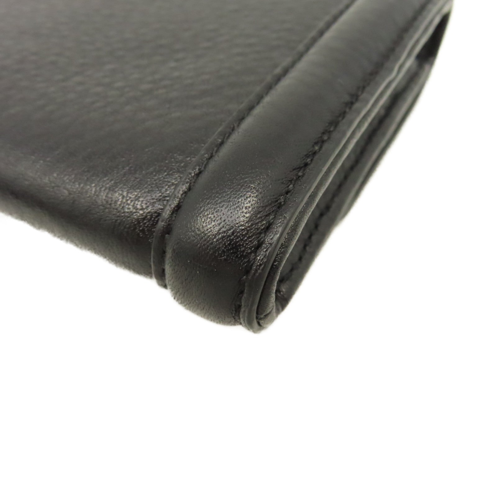 Tory Burch 牛皮皮革Long wallet金扣長錢包黑色
