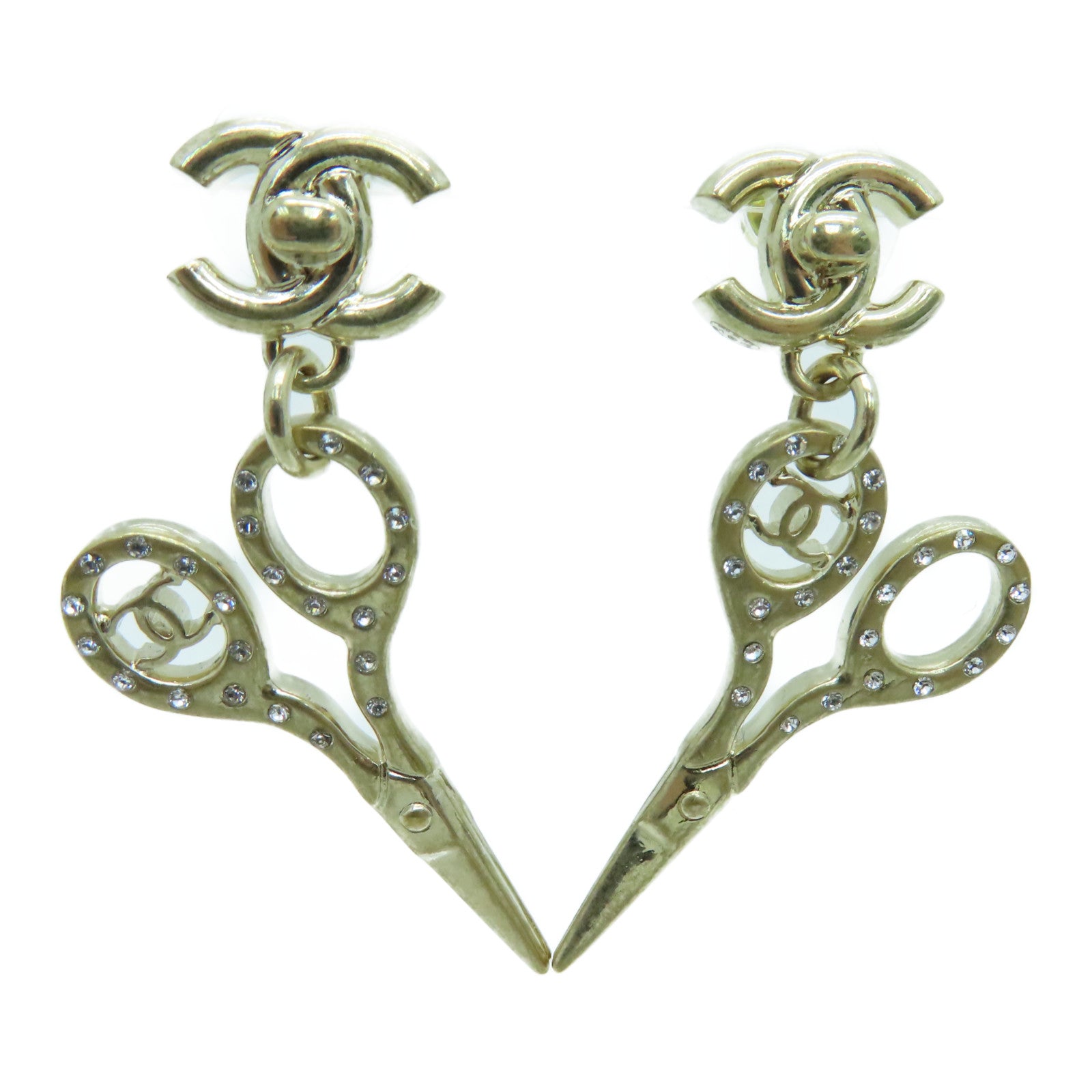 CHANEL 金属Earrings耳环金色