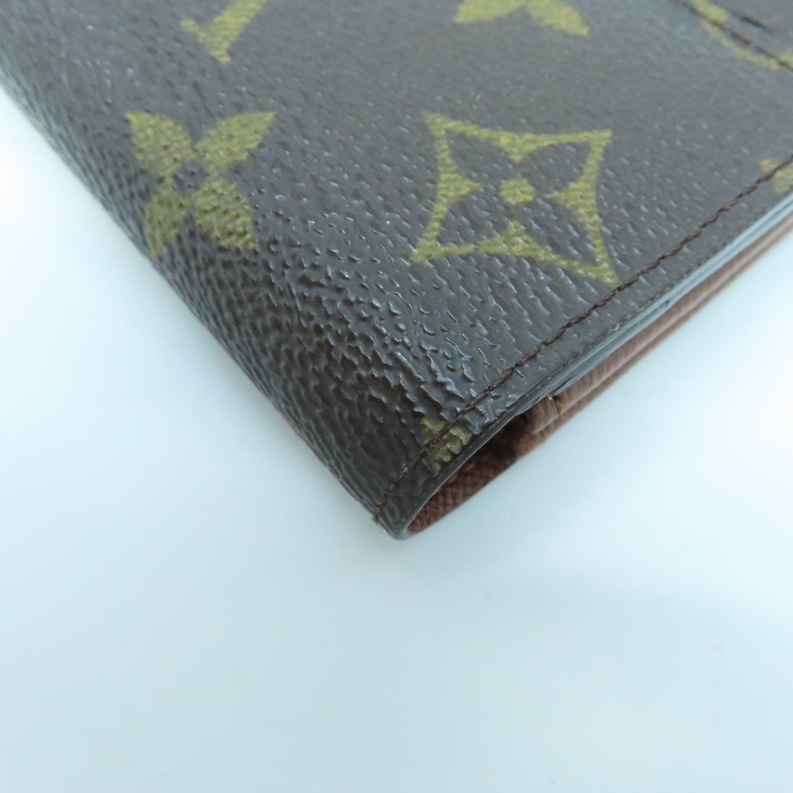 LOUIS VUITTON Monogram Long Wallet Gold Buckle Long Wallet Brown