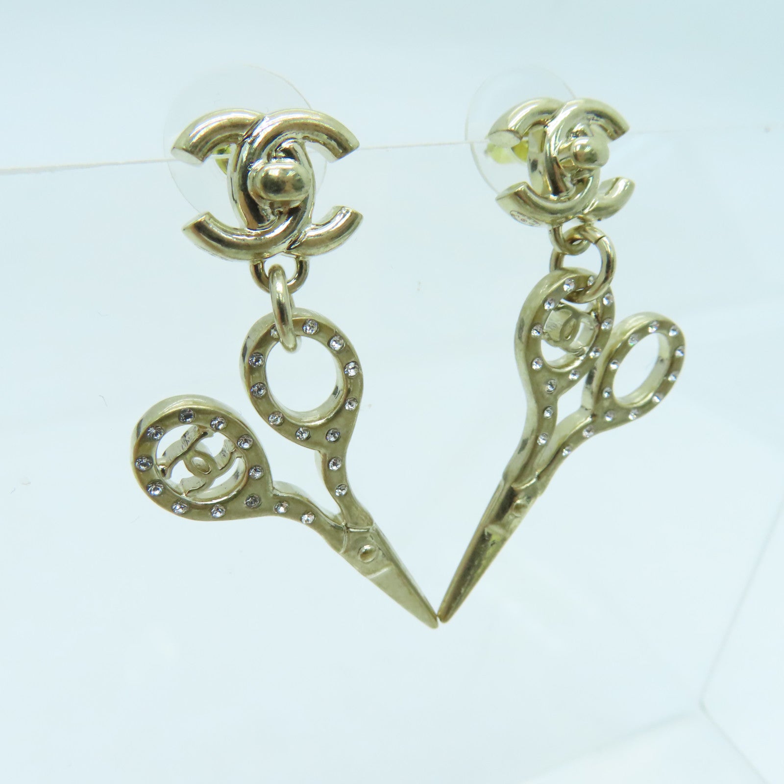 CHANEL 金属Earrings耳环金色