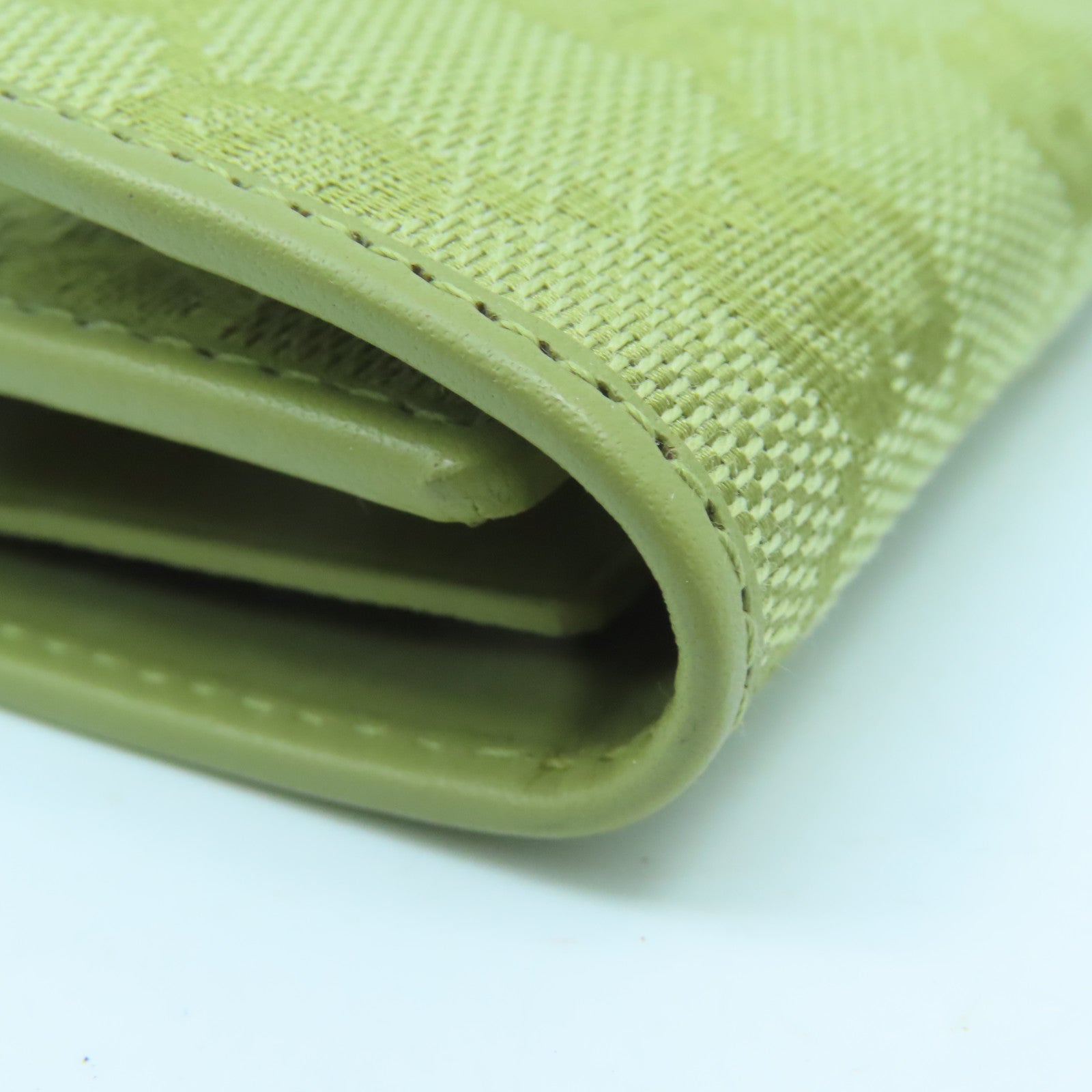 GUCCI Canvas Key Case 6 Gold Buckle Key Bag Green