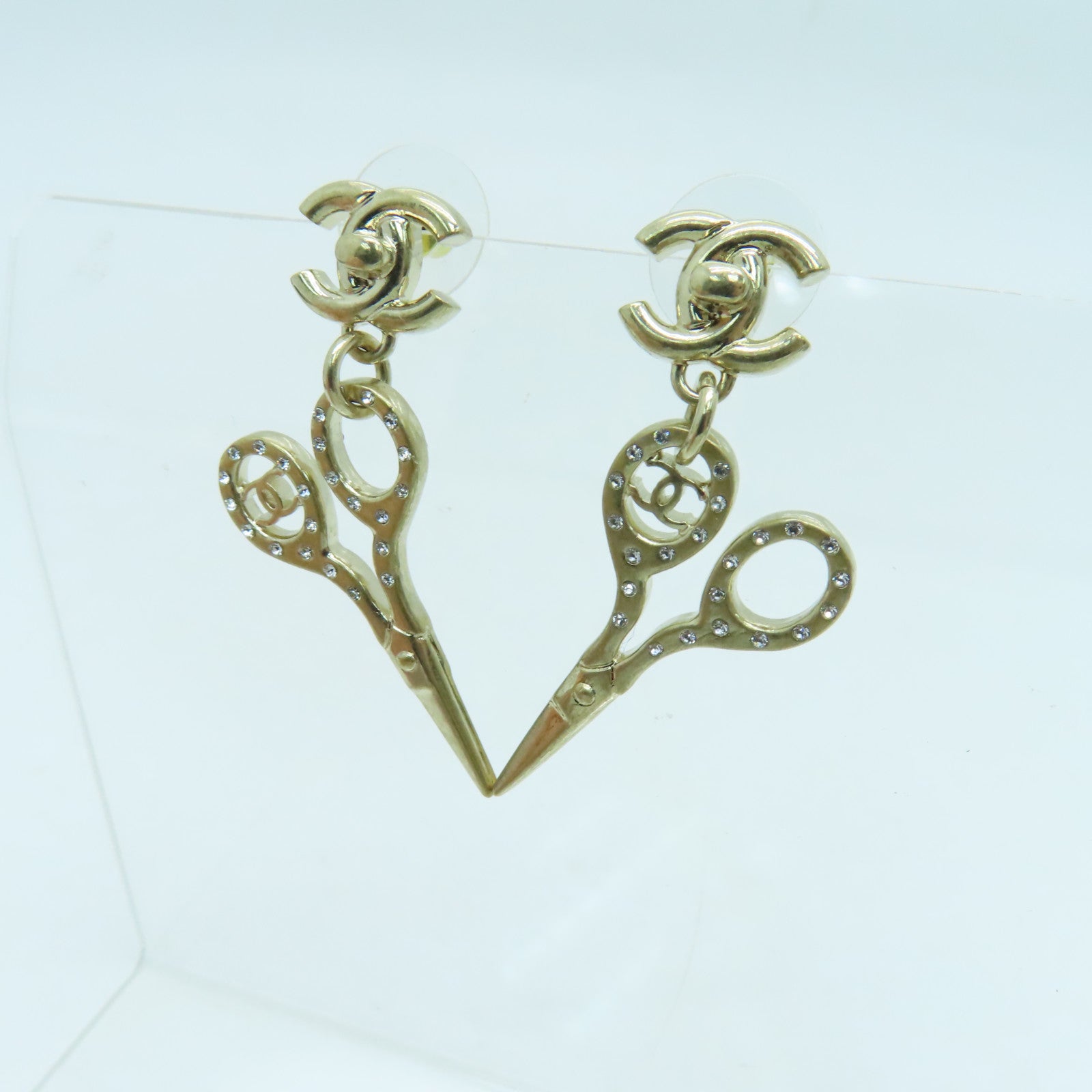 CHANEL 金属Earrings耳环金色