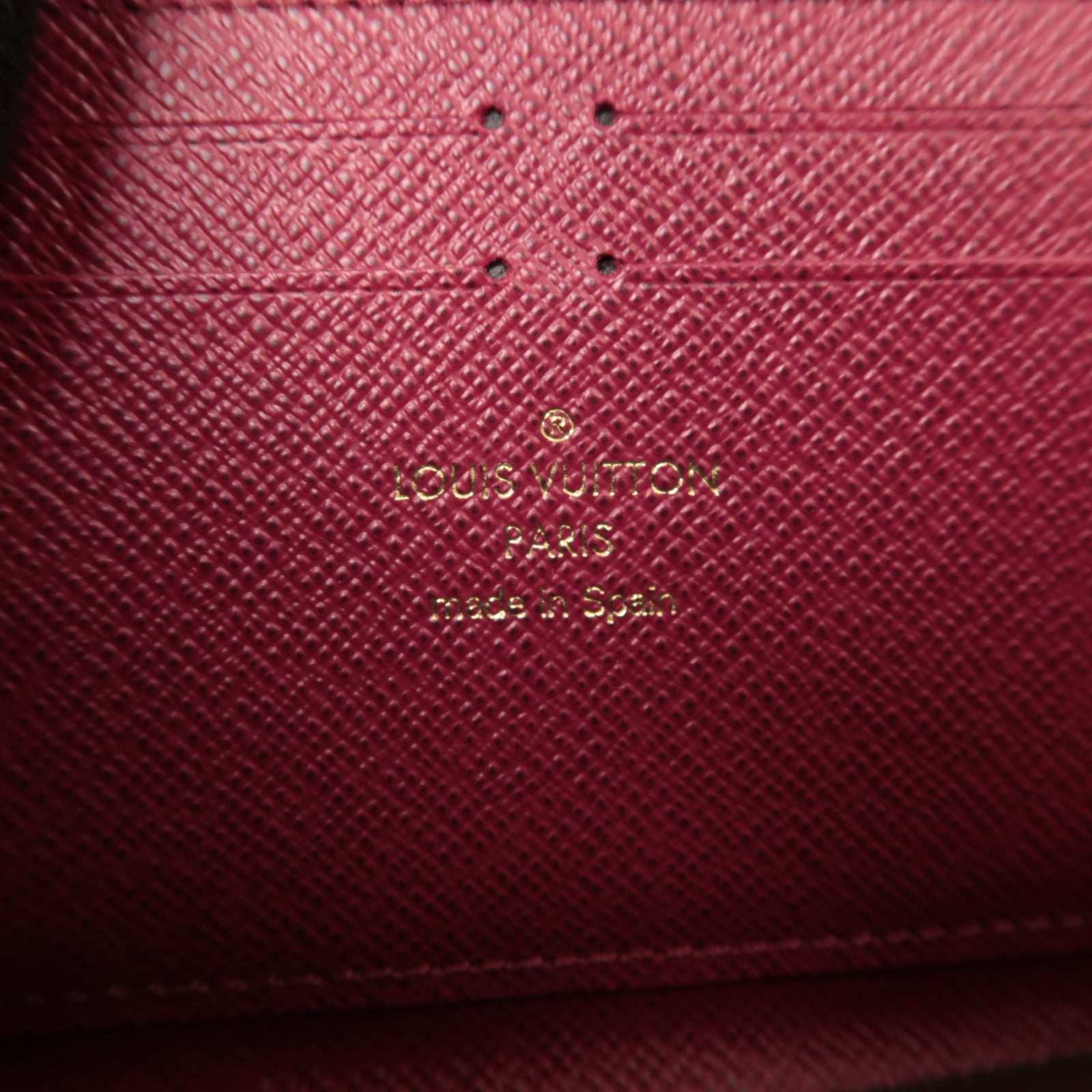 LOUIS VUITTON Monogram Clemence金扣長錢包啡色