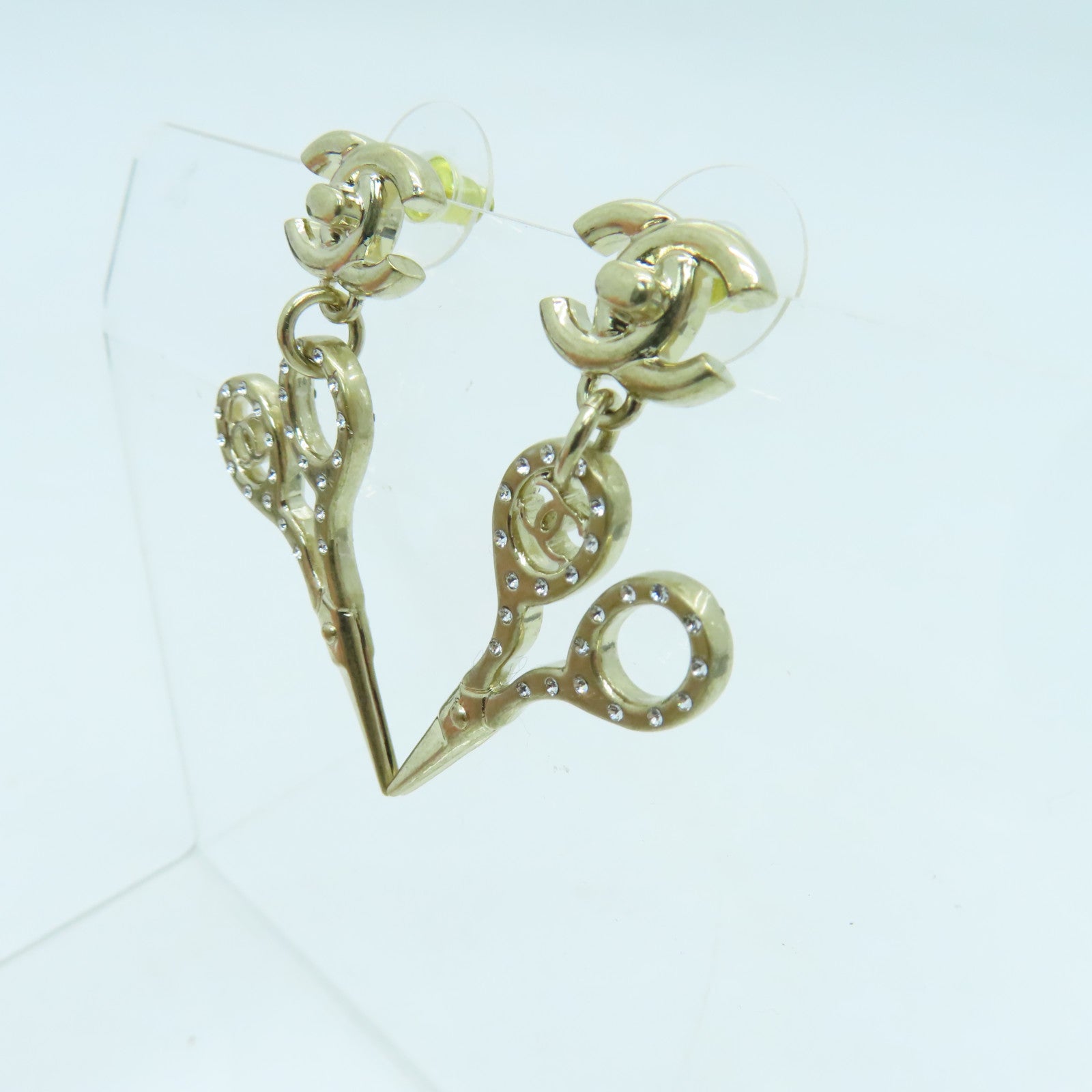 CHANEL 金属Earrings耳环金色