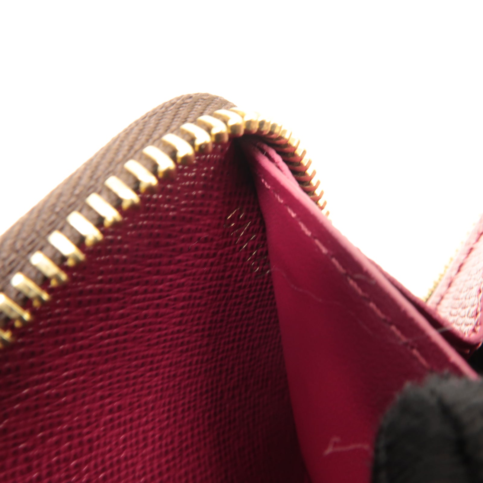 LOUIS VUITTON Monogram Clemence金扣長錢包啡色