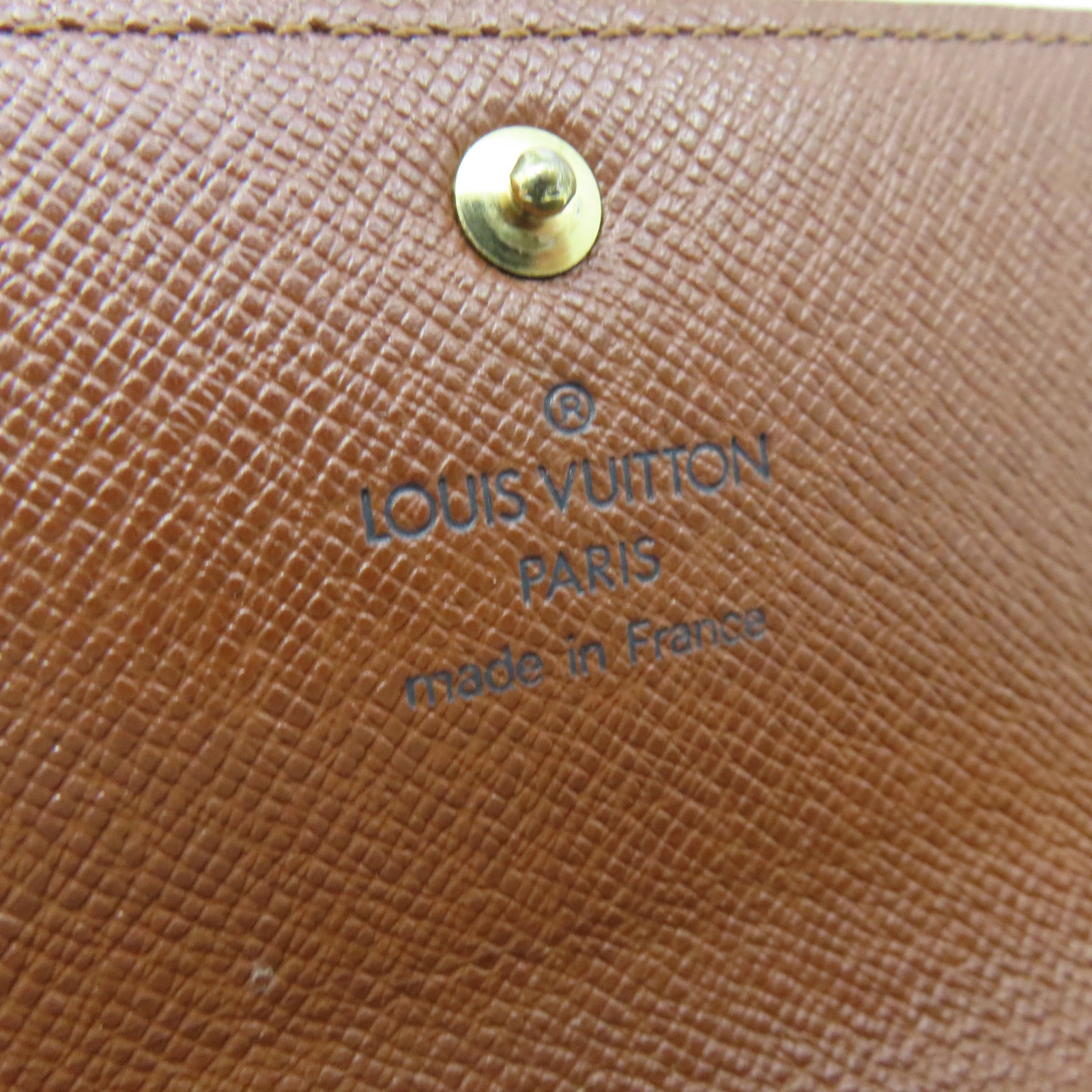 LOUIS VUITTON Monogram Long Wallet Gold Buckle Long Wallet Brown