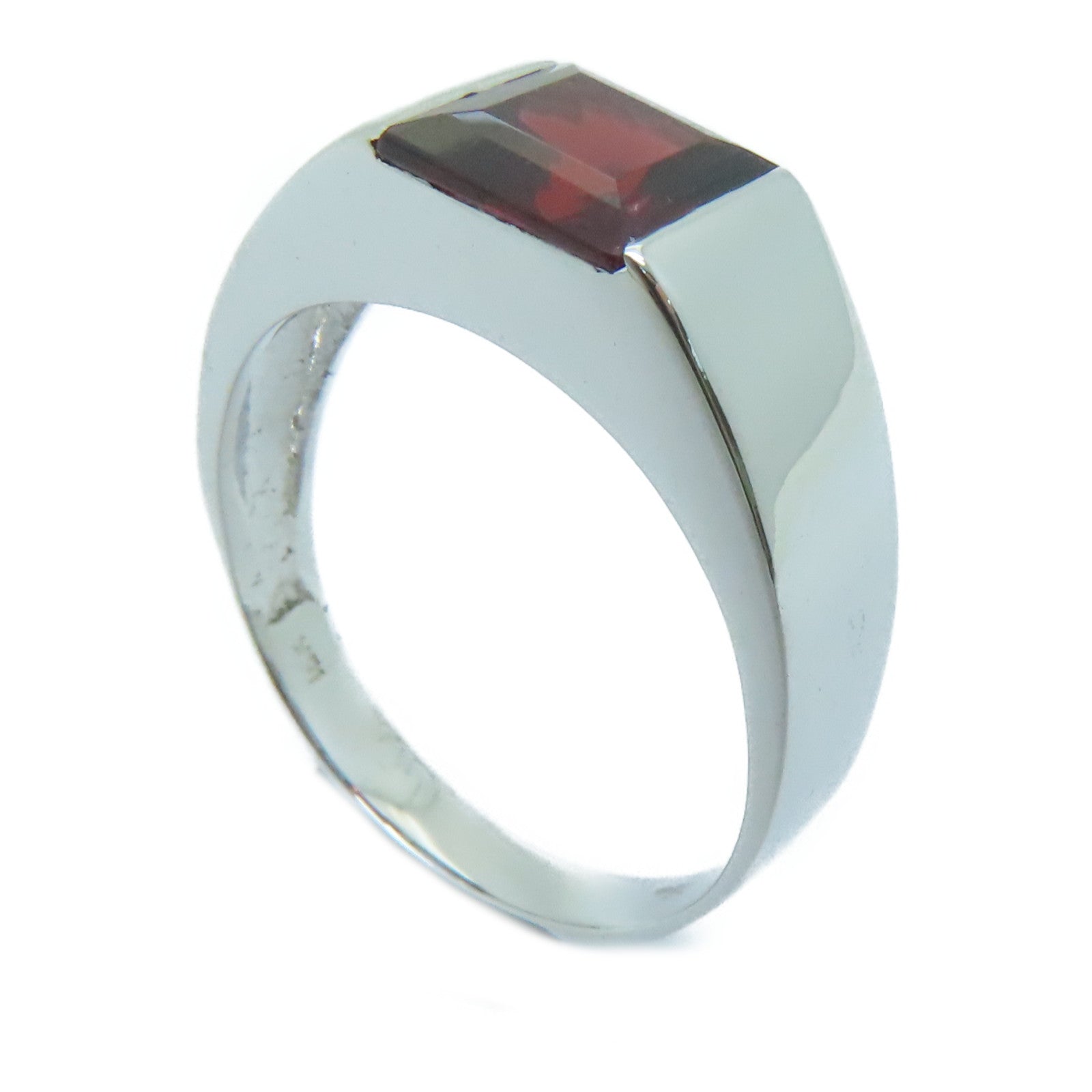 JEWELRY 【激减优惠】18K白金Garnet Ring石榴石戒指US#7.75