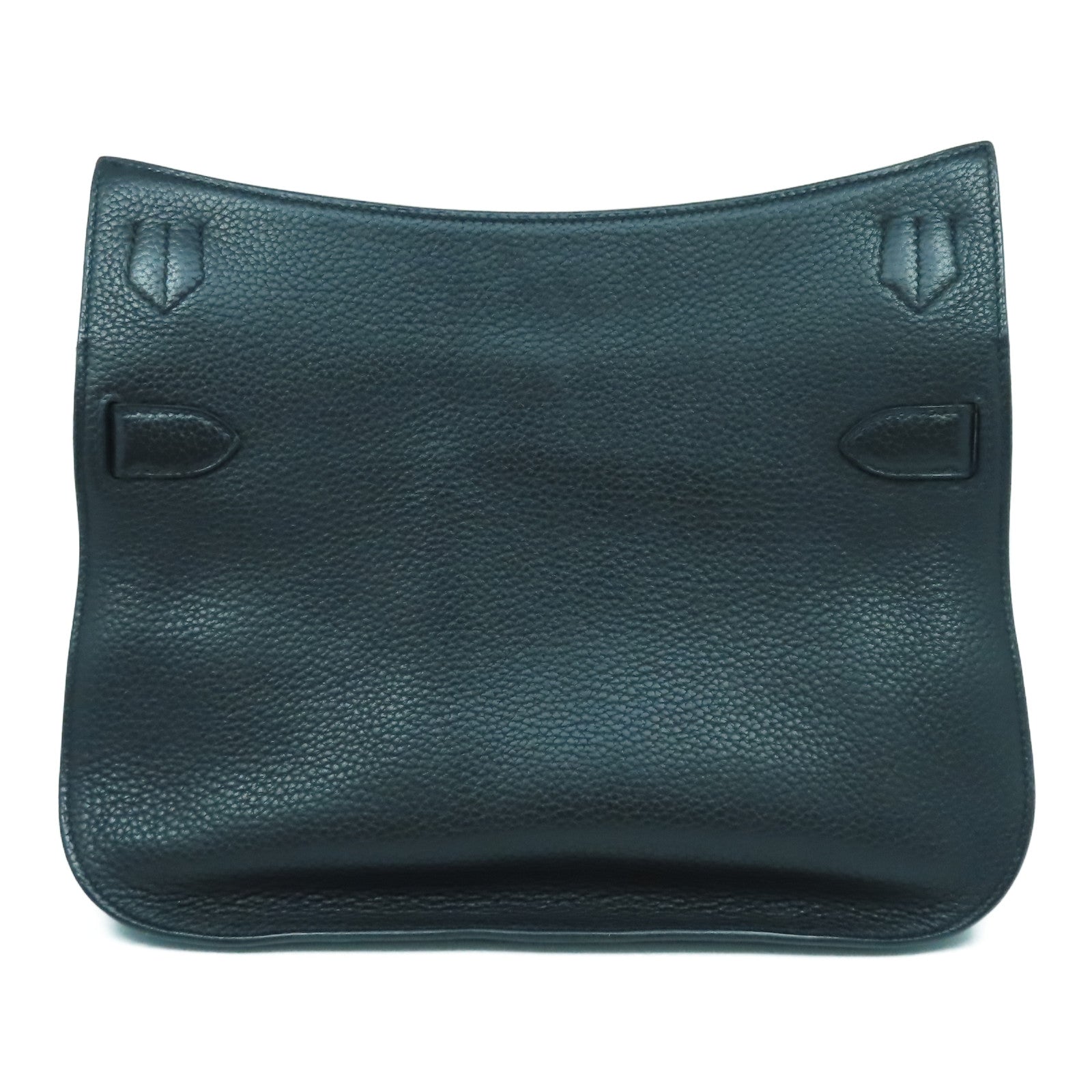 HERMES Clemence皮革Jypsiere 31銀扣肩背袋Noir黑色