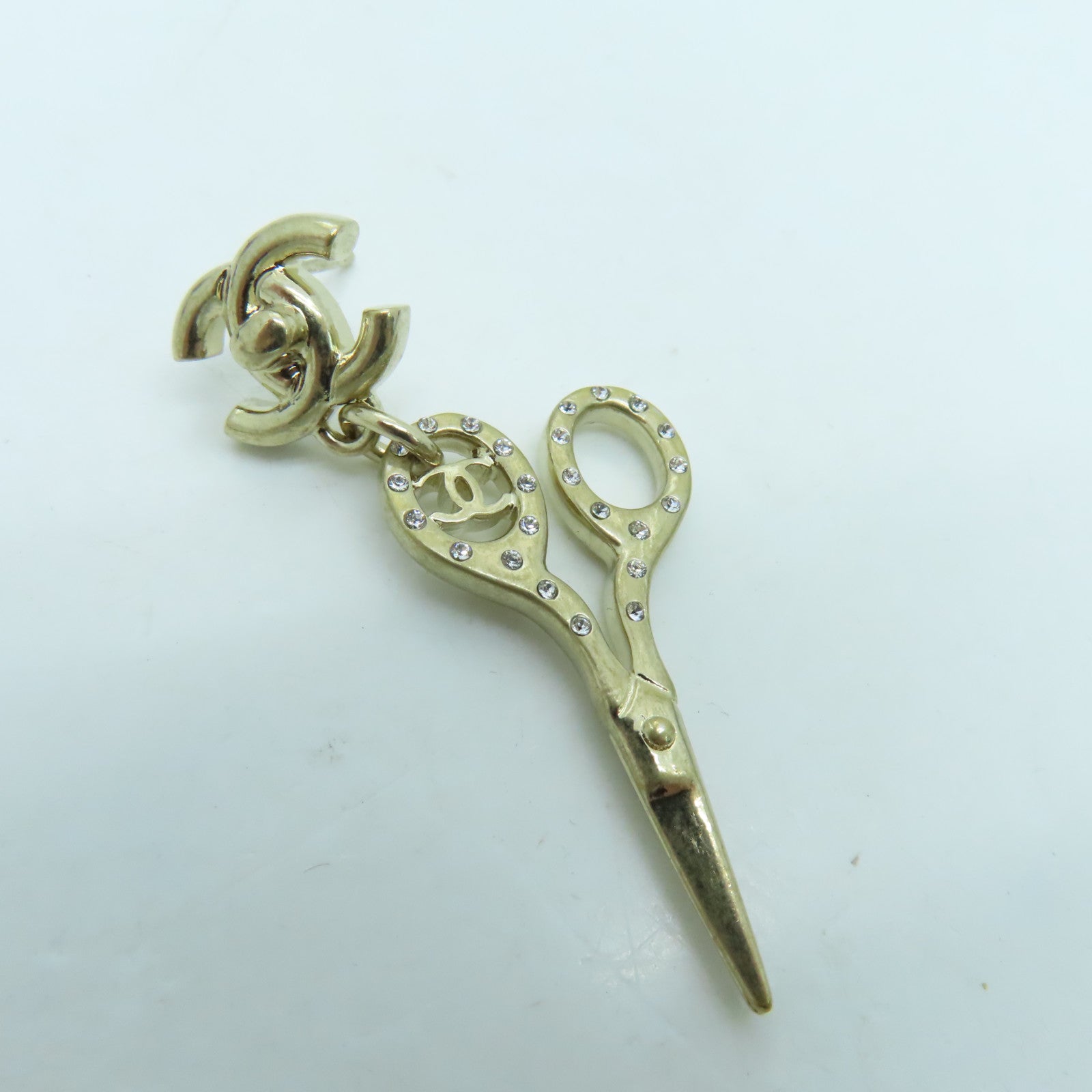 CHANEL 金属Earrings耳环金色