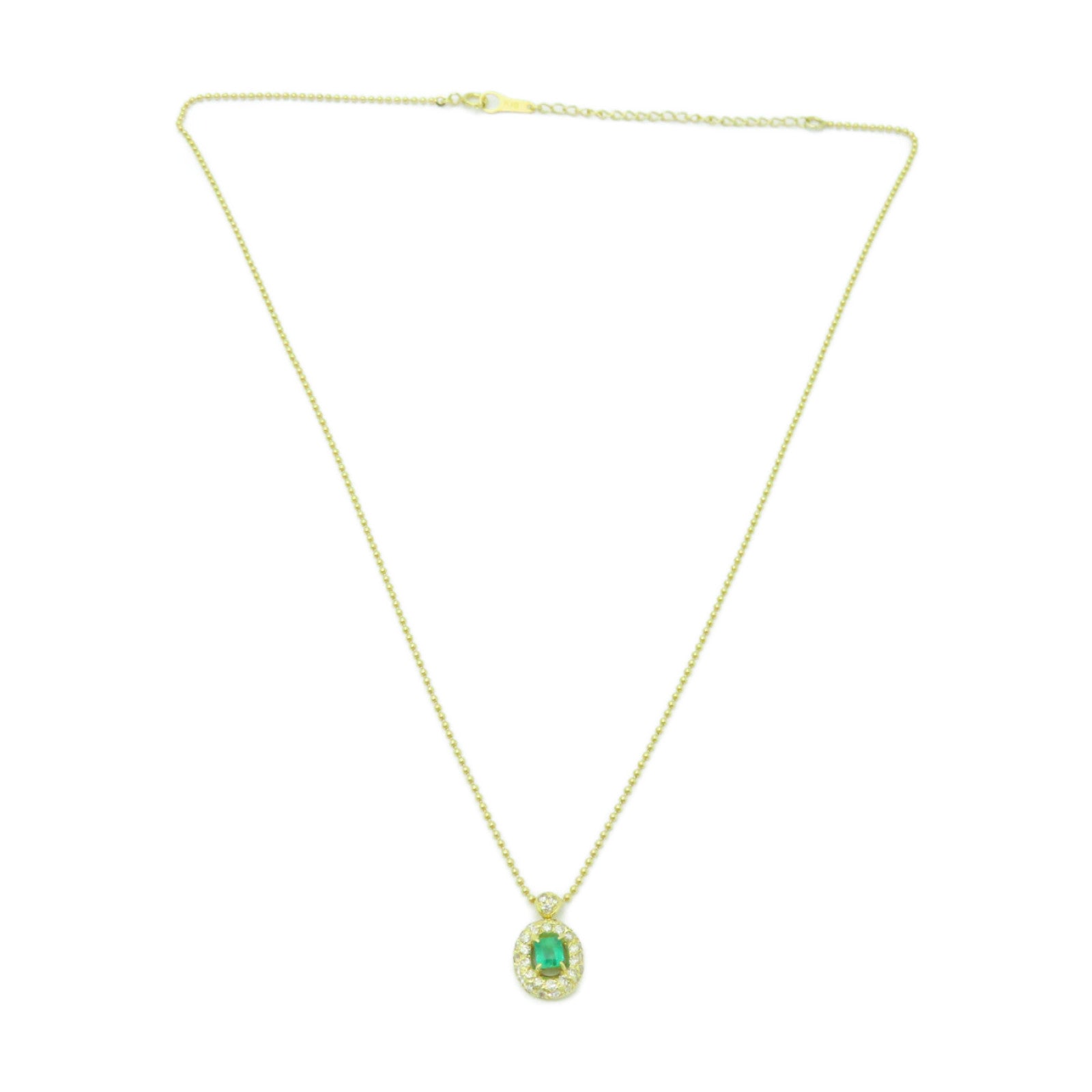JEWELRY 18K黃金Emerald Necklace綠寶石項鍊