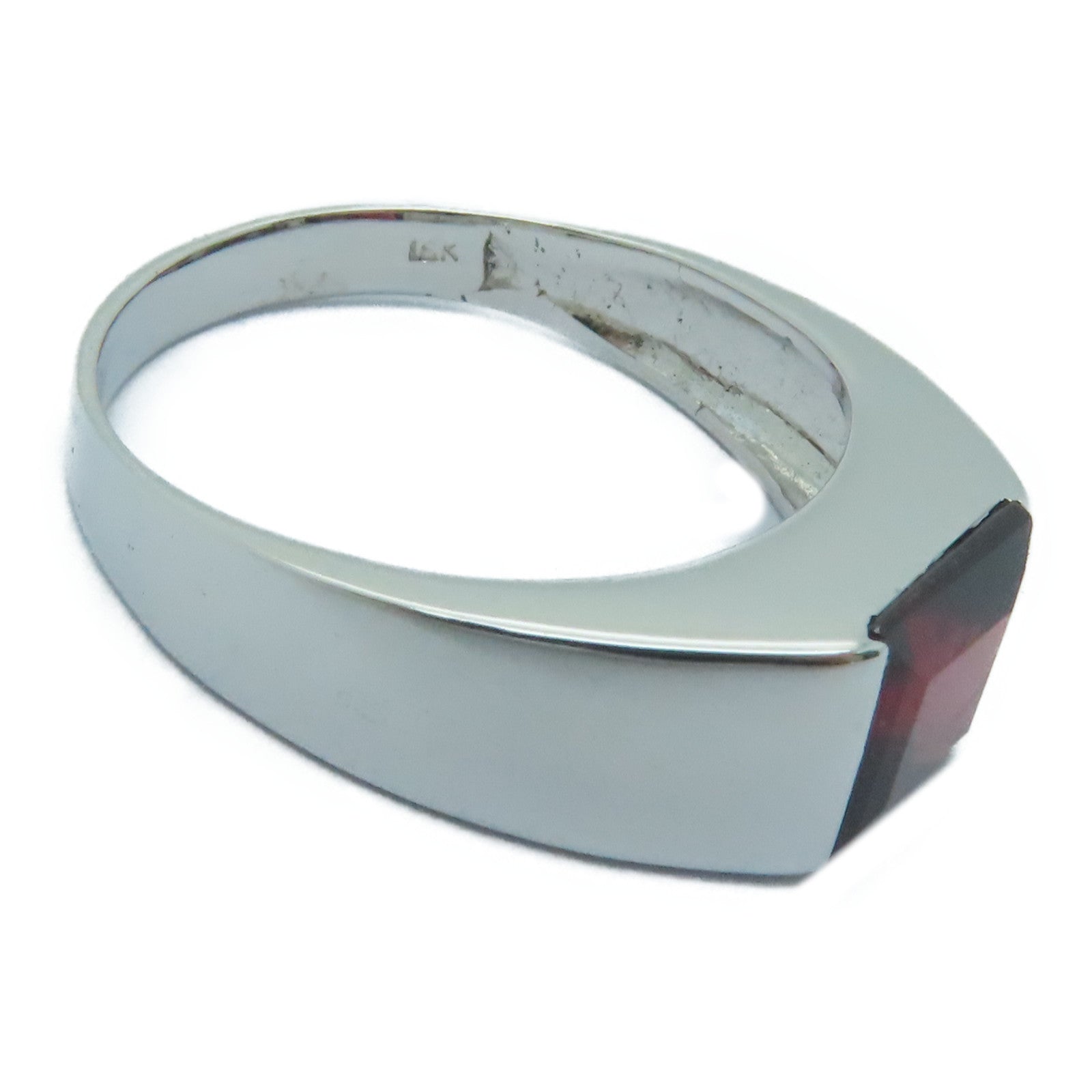 JEWELRY 【激减优惠】18K白金Garnet Ring石榴石戒指US#7.75