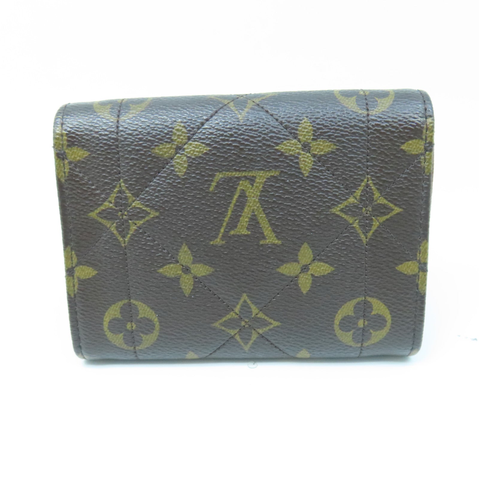 LOUIS VUITTON Monogram Etoile Portefeuille Compact Wallet Gold Buckle Wallet Brown