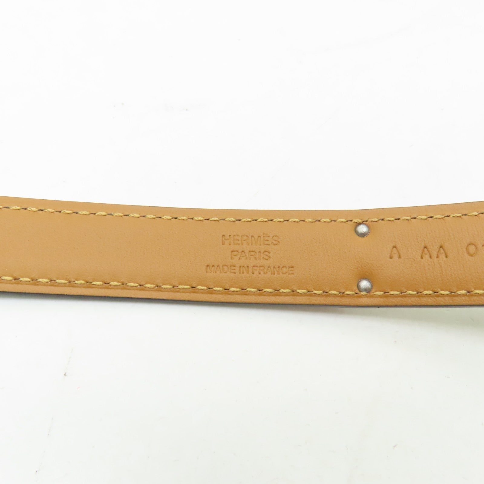HERMES 【激減優惠】Epsom皮革Kelly銀扣皮帶啡色