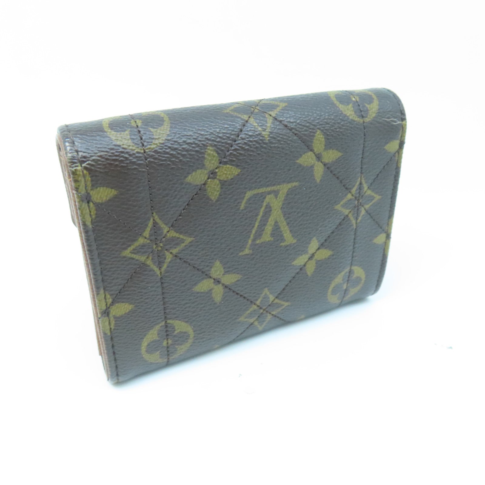 LOUIS VUITTON Monogram Etoile Portefeuille Compact Wallet Gold Buckle Wallet Brown