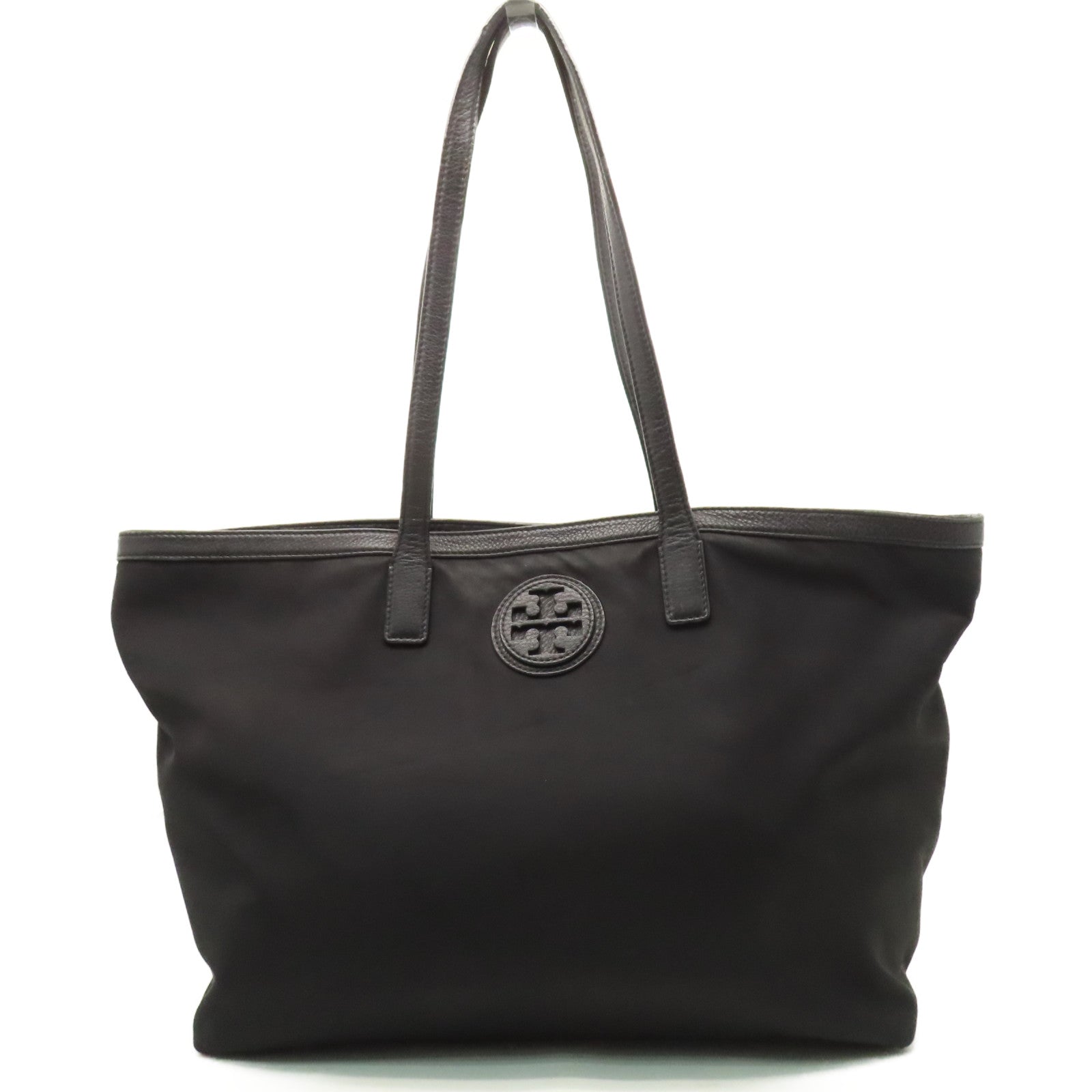 Tory Burch 尼龍Tote Bag金扣肩背袋黑色