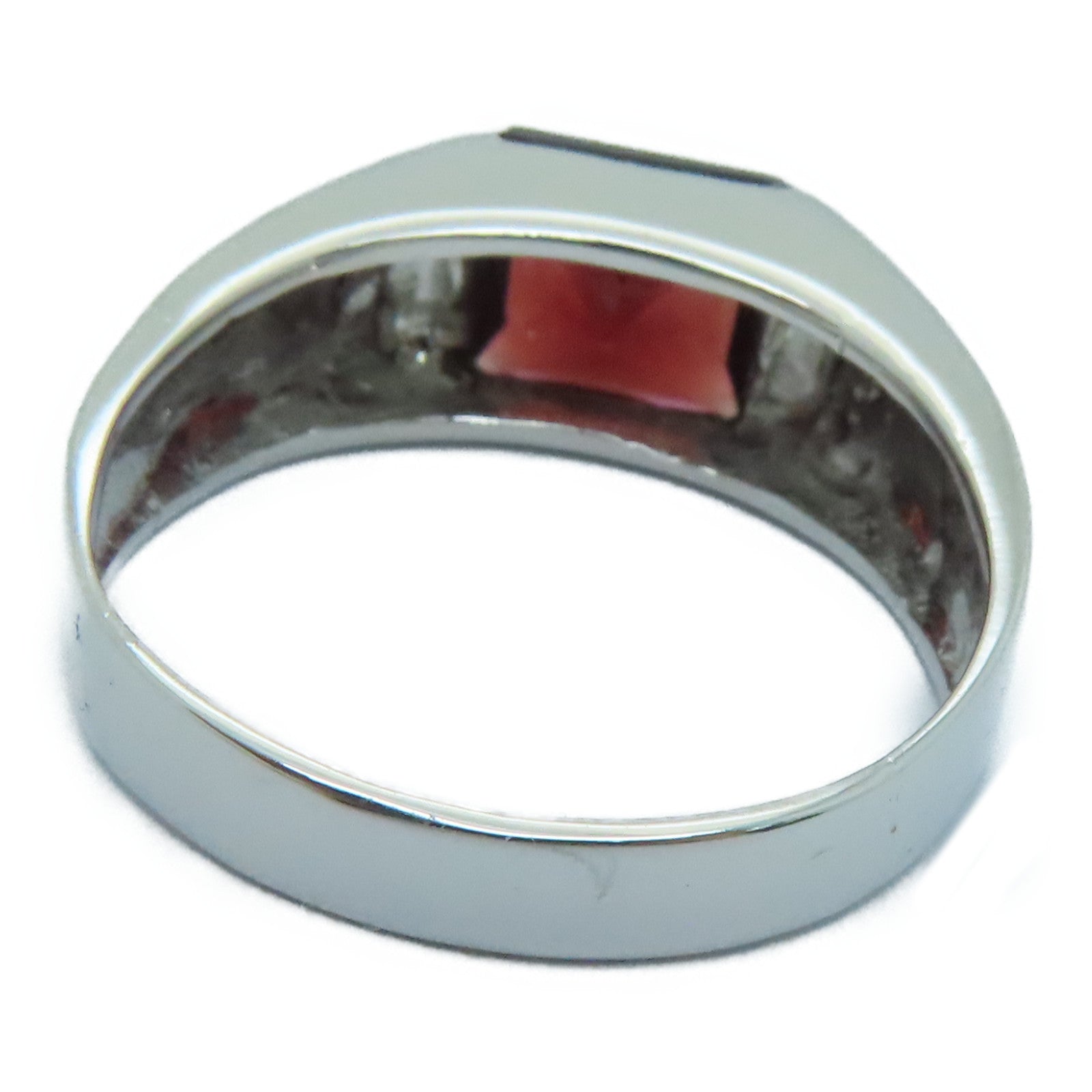 JEWELRY 【激减优惠】18K白金Garnet Ring石榴石戒指US#7.75